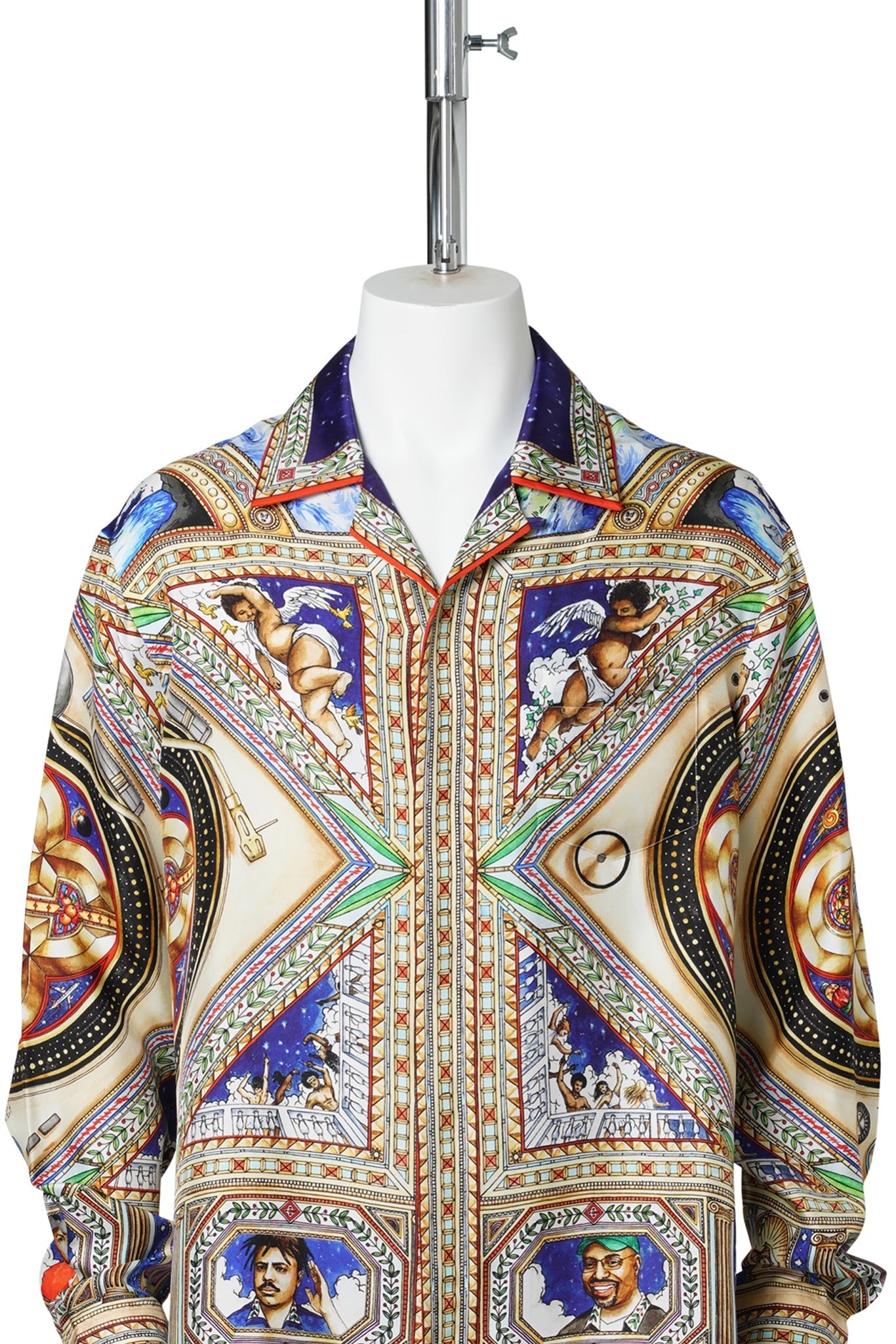 PLAFOND ORNE DE MUSIQUE CUBAN COLLAR LS SHIRT / CSB258:PLAFOND ORNE DE MUSIQUE