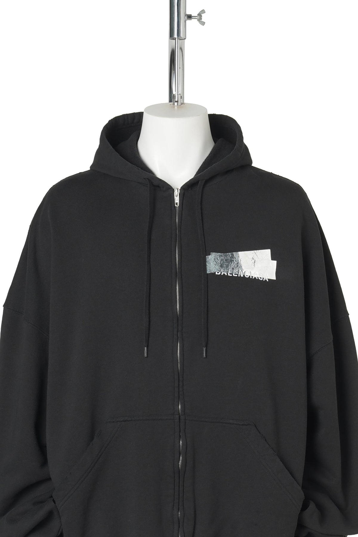 LARGE ZIP-UP HOODIE / 1000:BLACK