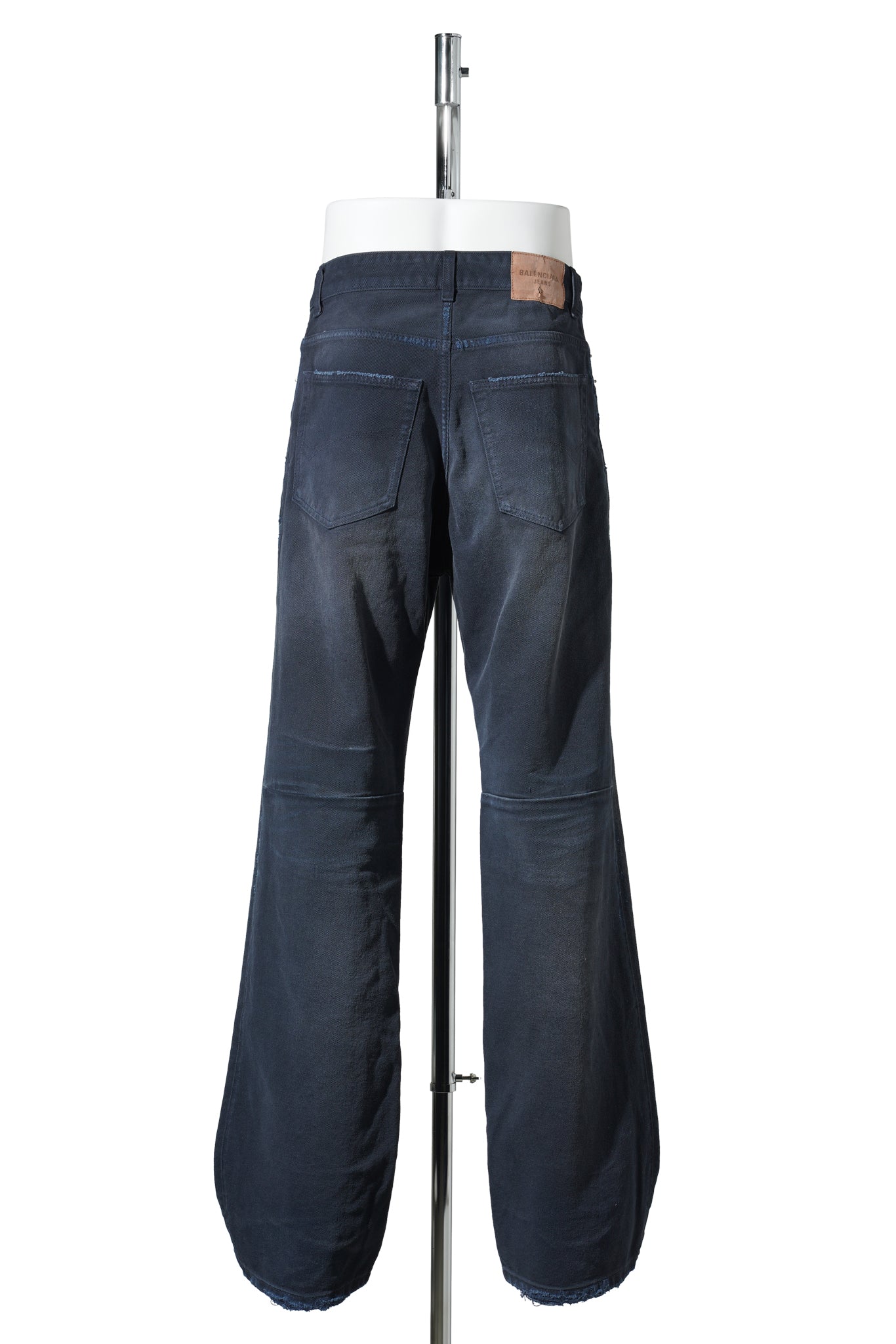 CURVED KNEE PANTS / 8074:NAVY/DIRTY DARK BLUE