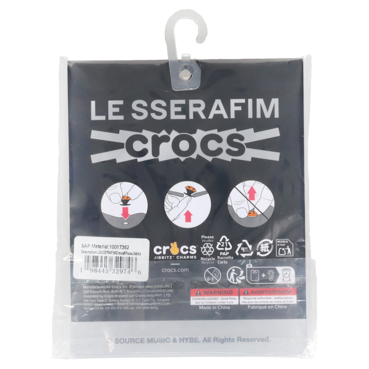 LE SSERAFIM Crocs 5PACK JIBBITZ
