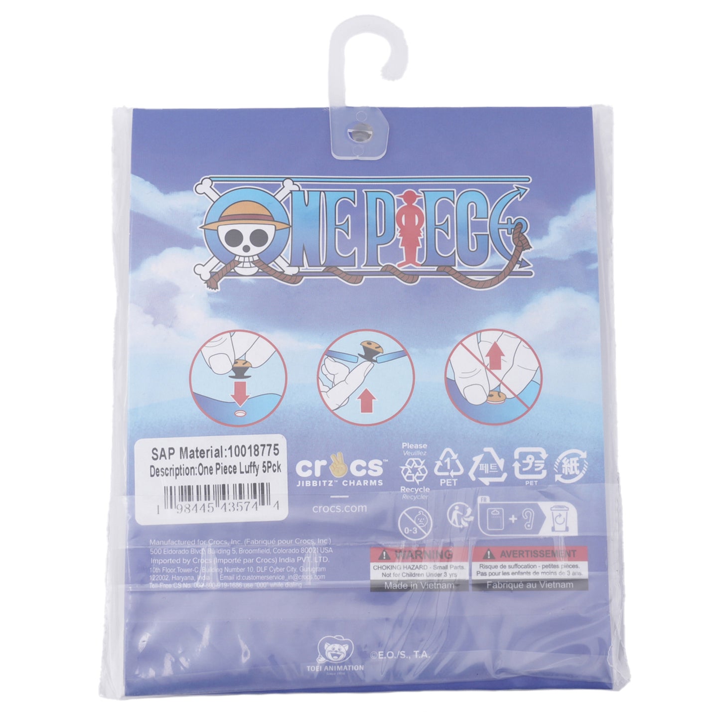 ONE PIECE LUFFY 5PCK
