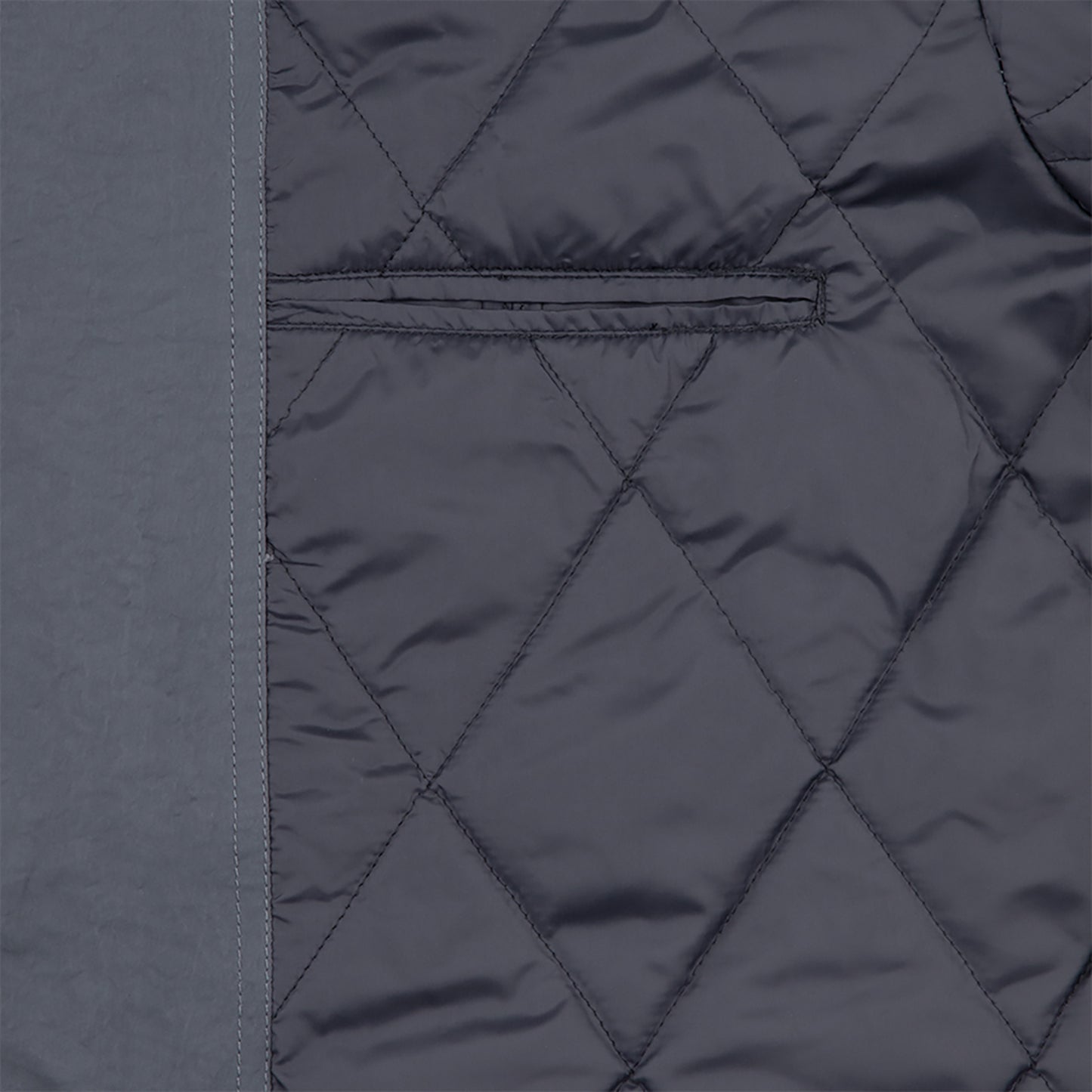 NYLON BUTTON COAT / GREY