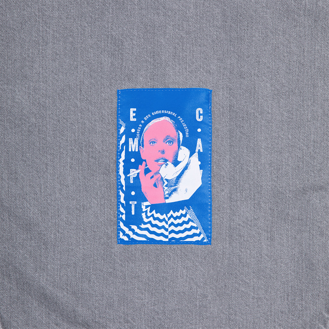 WASHED BLACK DENIM TRUCKER JACKET / GREY