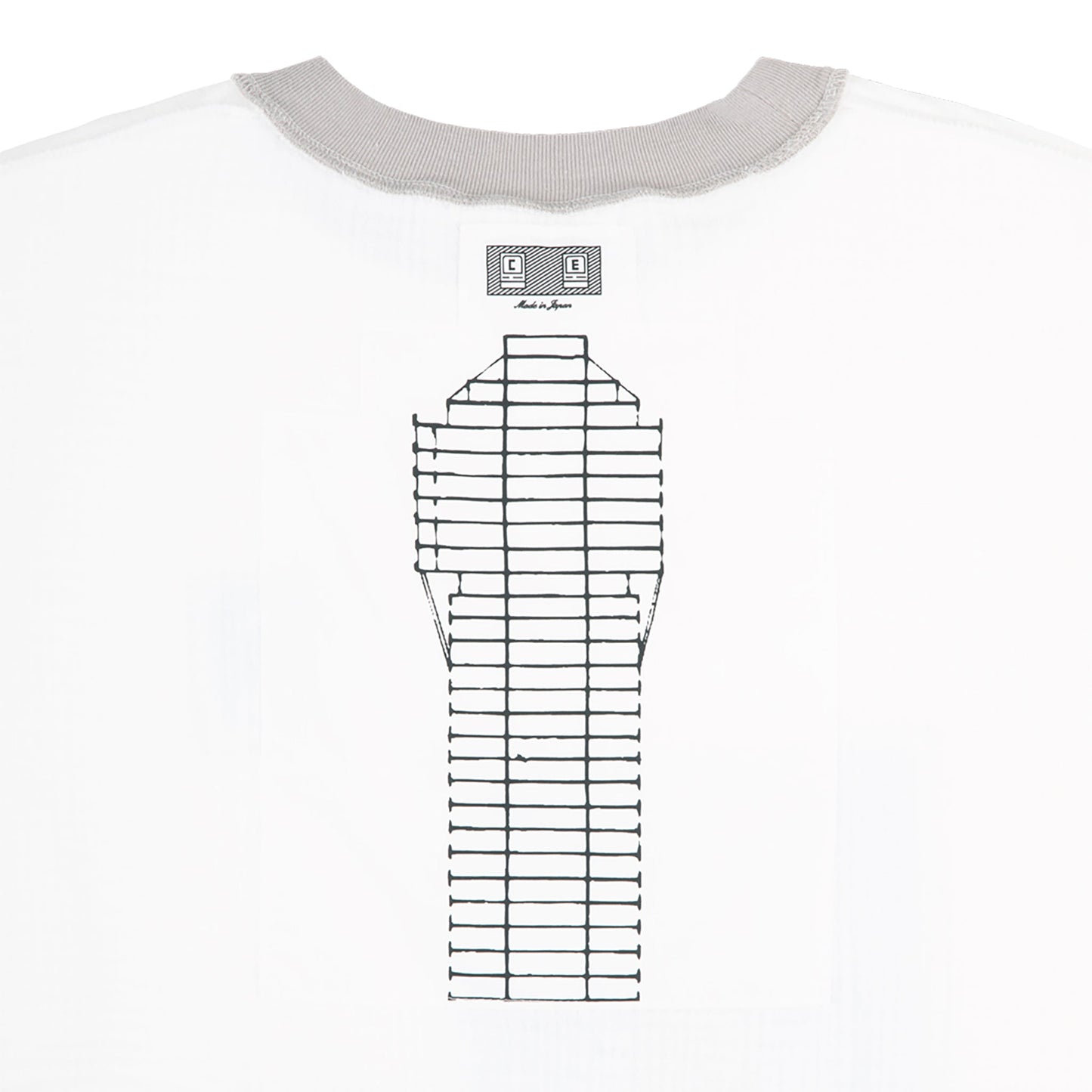 AS CYLINDER GAUZE CREW NECK / WHITE
