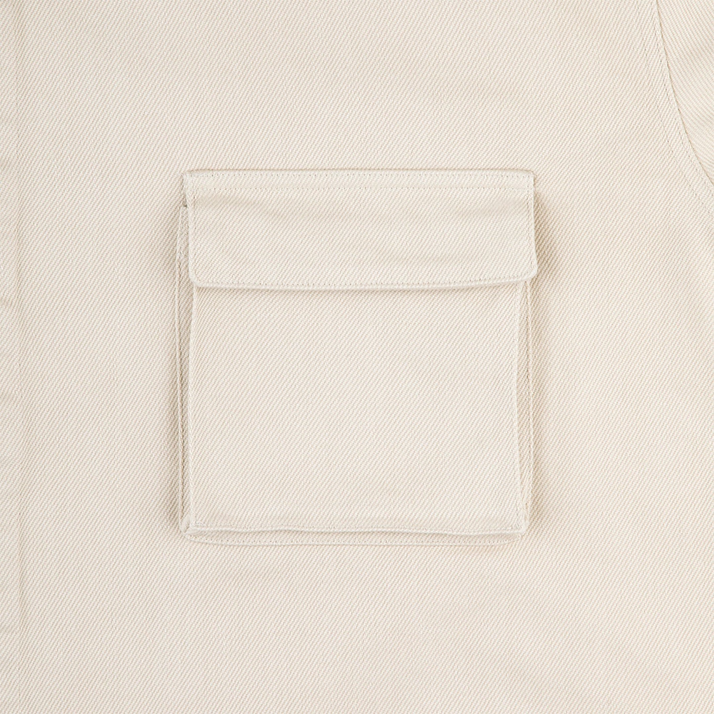 COTTON TWILL BIG SHIRT / BEIGE
