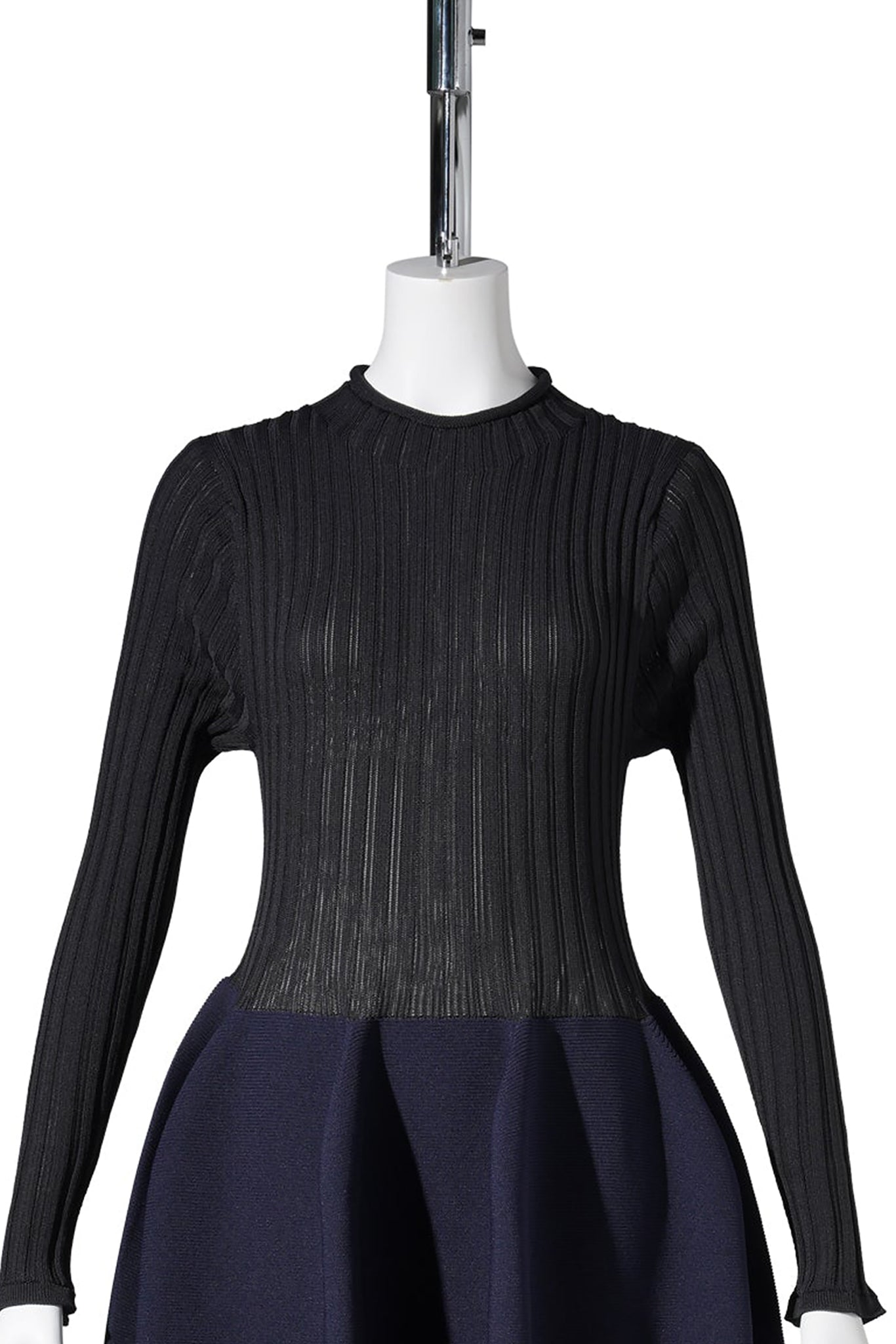 POTTERY-LONG SLEEVE DRESS / NAVY MULTI