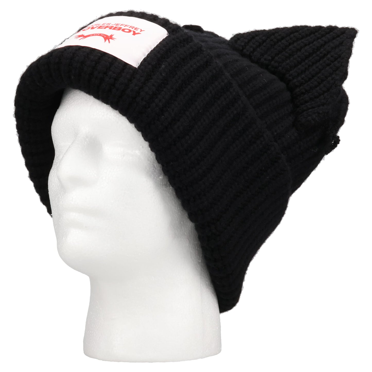 SUPERSIZED CHUNKY EARS BEANIE / BLACK