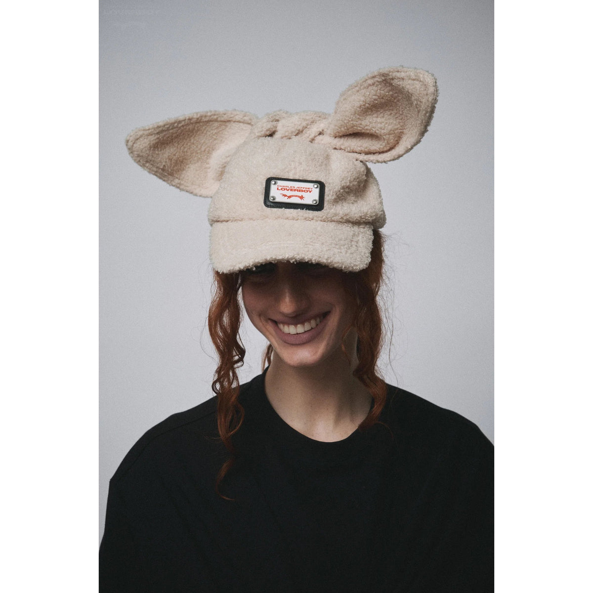 TEDDY RABBIT CAP / WOVEN ECRU