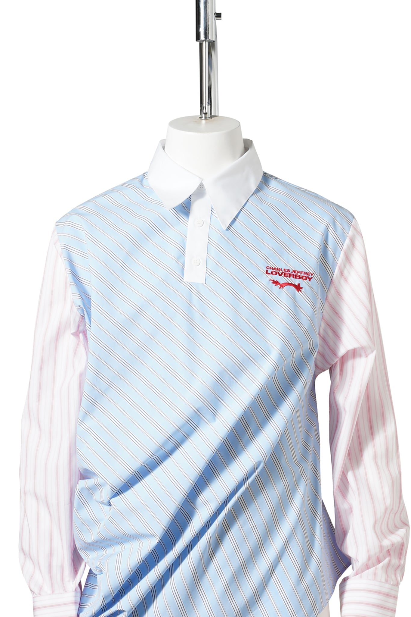 TOPSY TURVY SHIRT / BLUE/PINK STRIPE