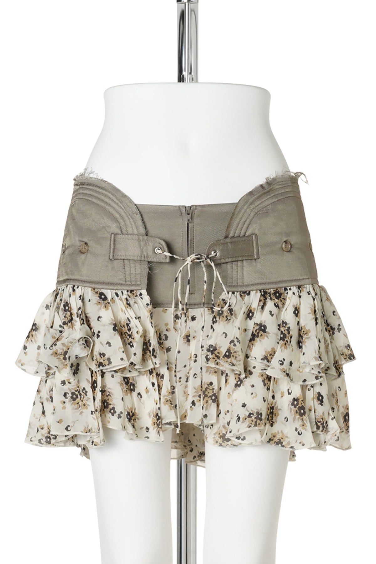 MINI SKIRT WITH PADDED WAISTBAND / FLORAL