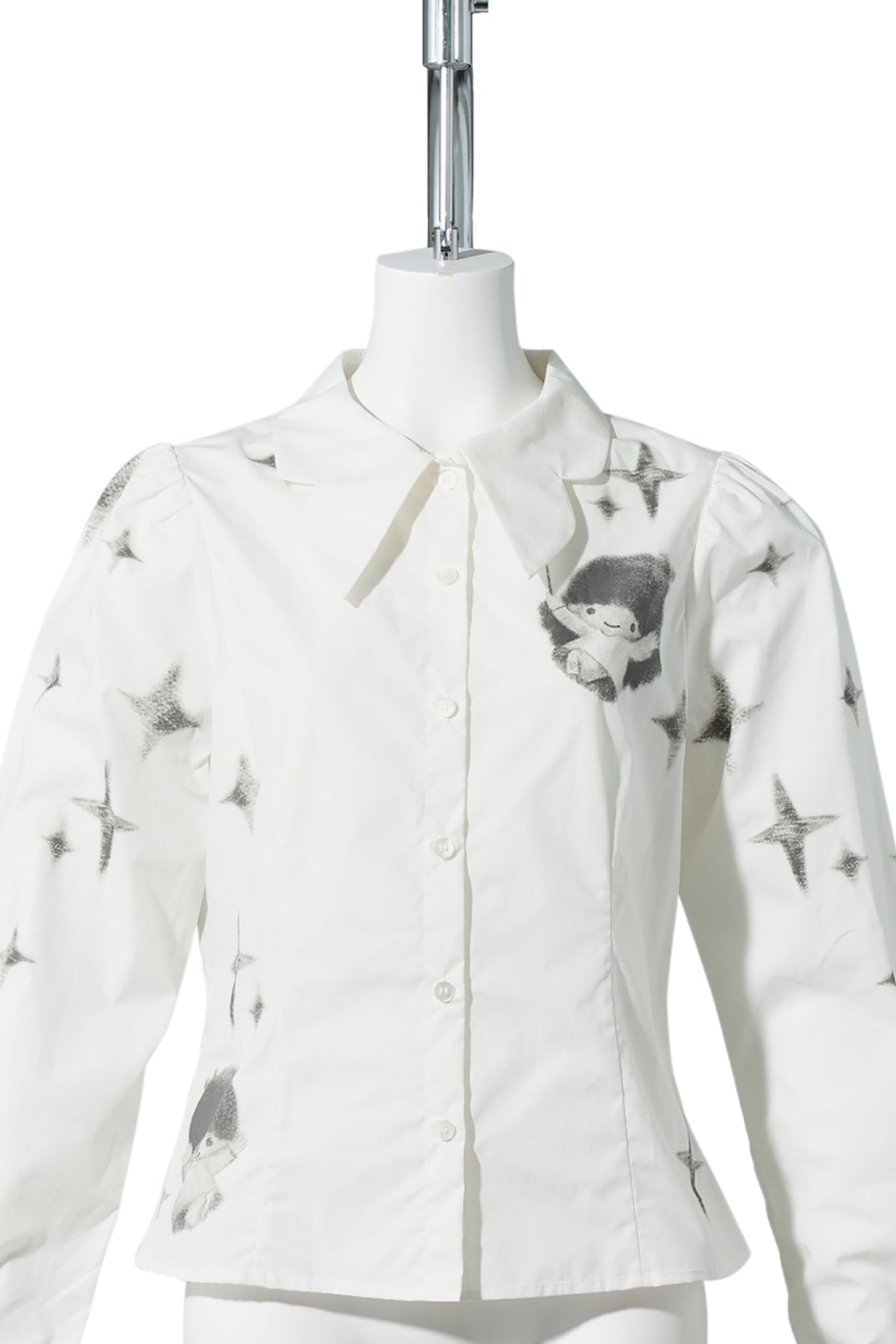 CELINE KWAN x SANRIO LITTLE TWIN STRARS FITTED SHIRT / WHITE