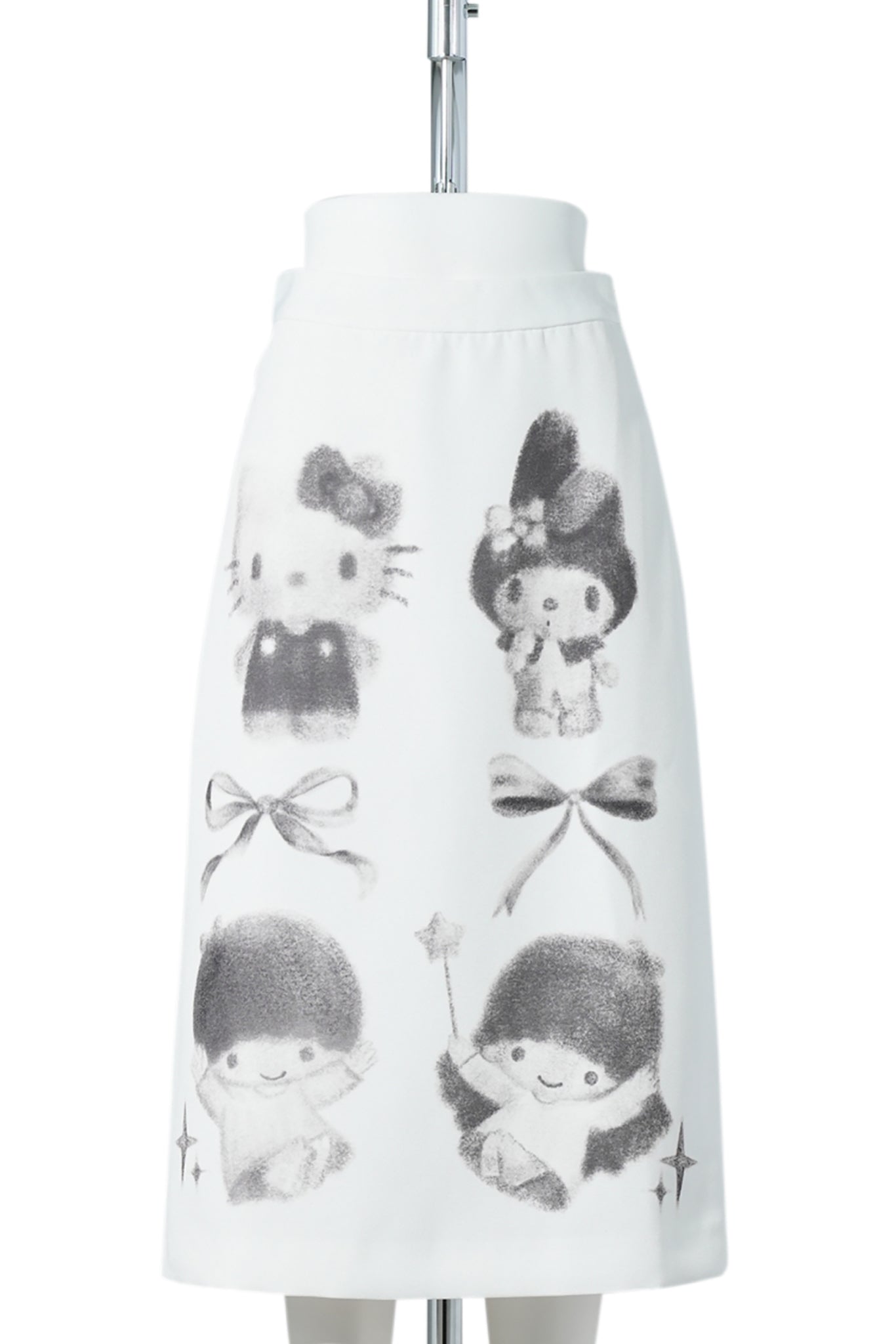CELINE KWAN x SANRIO SANRIO MIDI SKIRT / WHITE