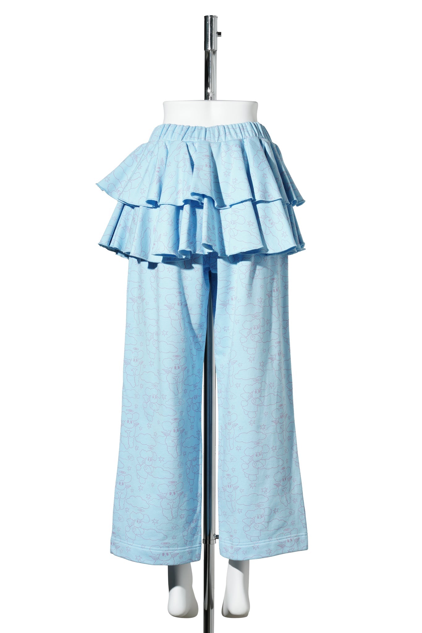 HOLLY ANGEL RUFFLE JOGGERS / PALE BLUE