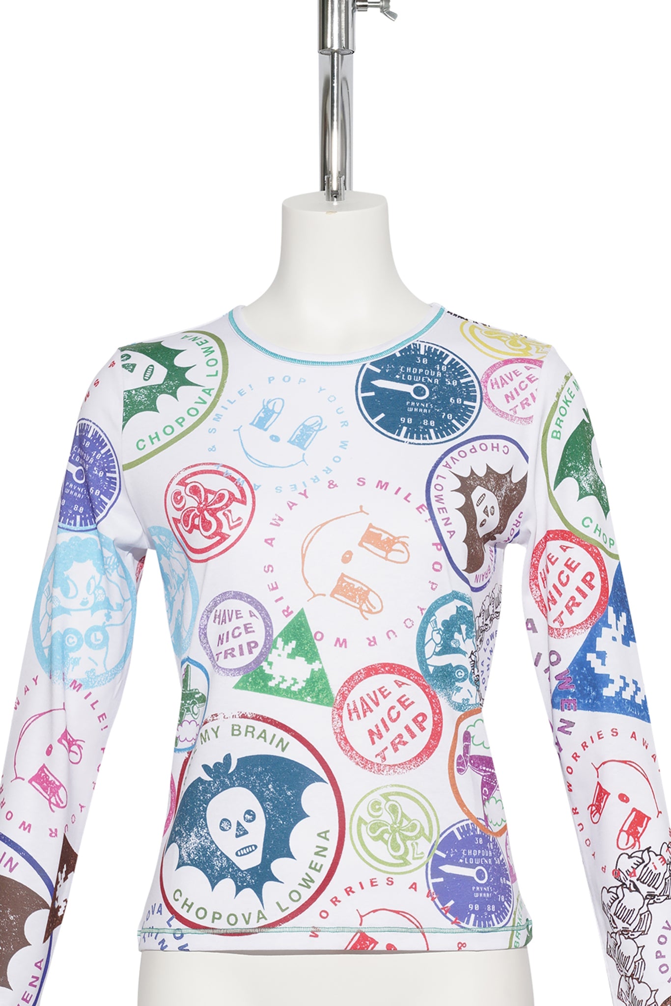 STAMP IT FITTED JERSEY TOP / MULTI