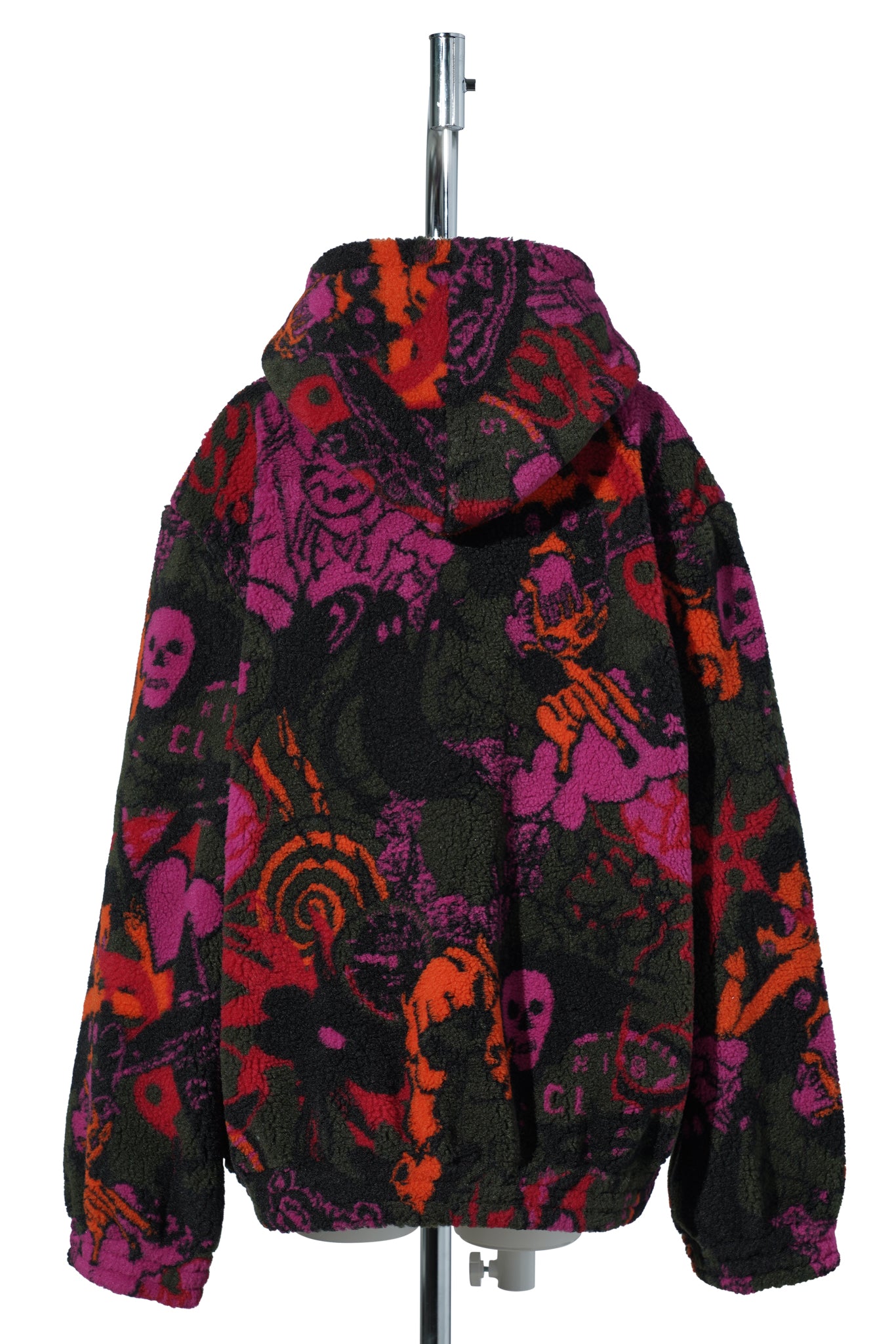 ENGINE PARTY OVERSIZED HOODED FLEECE / BROWN MULTI