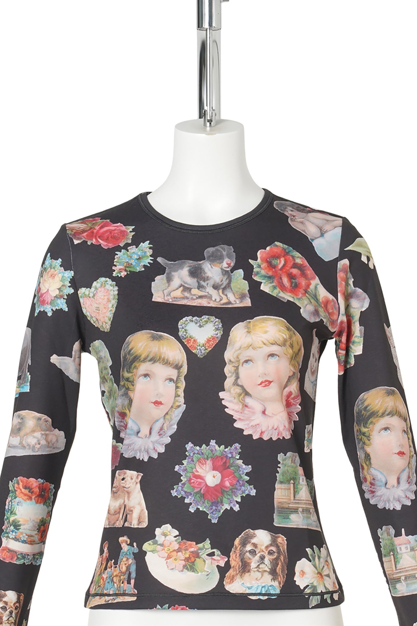 SNIPPETS FITTED JERSEY TOP / BLACK