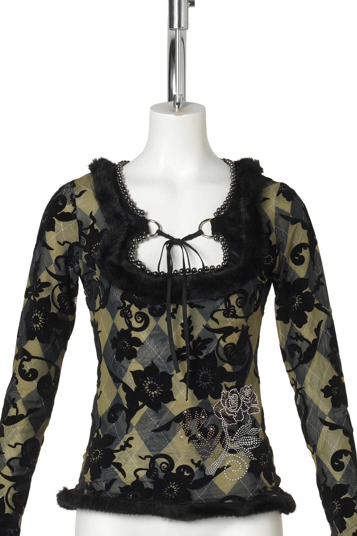 DEW SWEEPER MESH TOP / GREEN MULTI