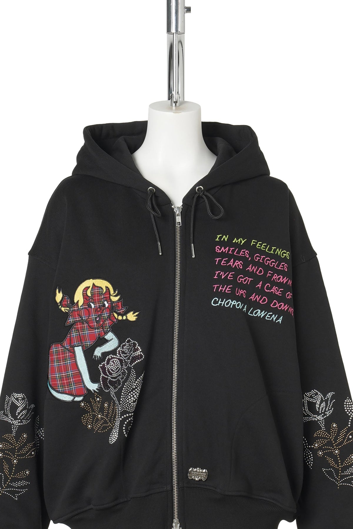 FEELINGS PANIC ZIP HOODIE / BLACK