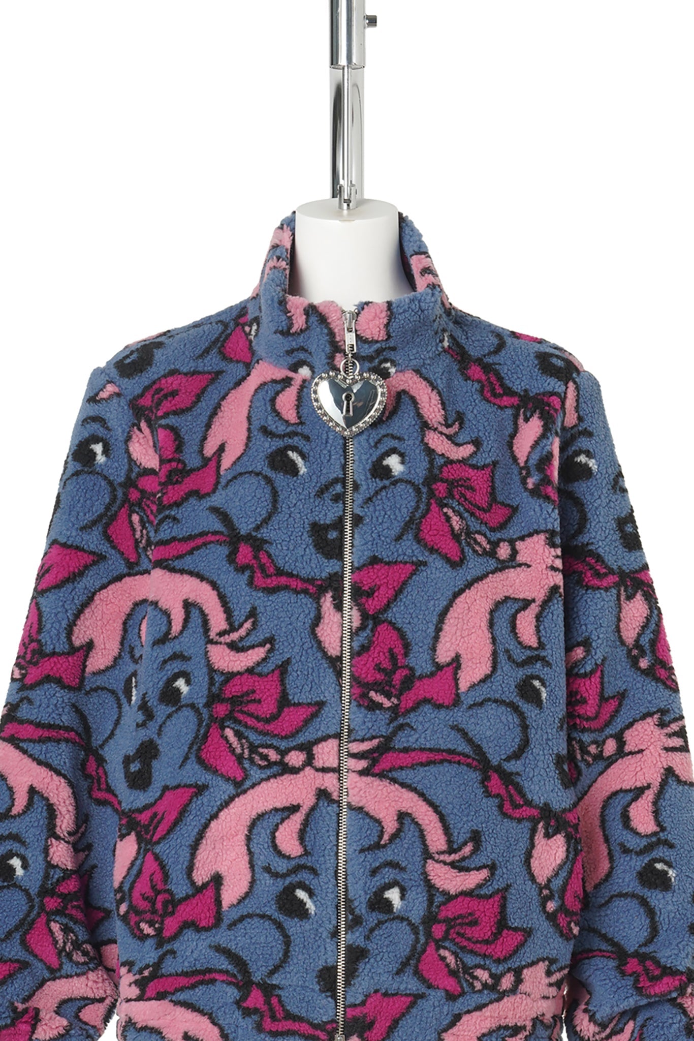 CHEEKY GIRL FITTED FLEECE / BLUE AND PINK