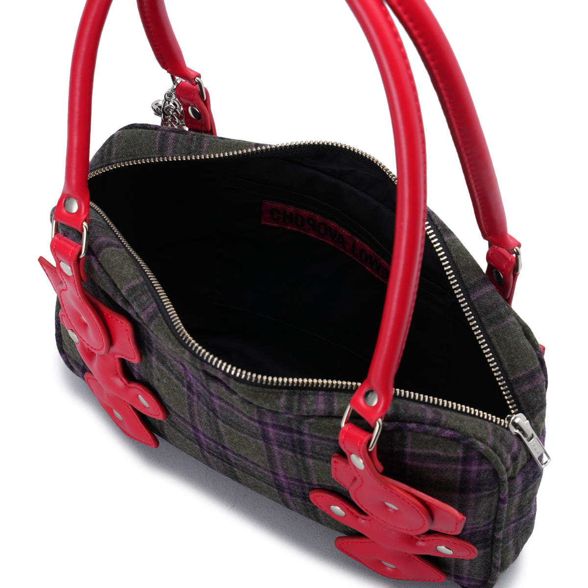 MISSISH TARTAN BAG / PURPLE AND GREEN TARTAN