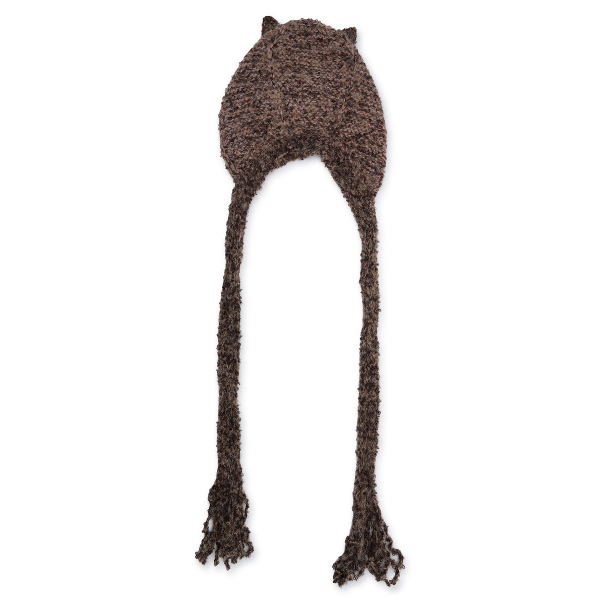 PUPPY KNITTED BONNET / BROWN