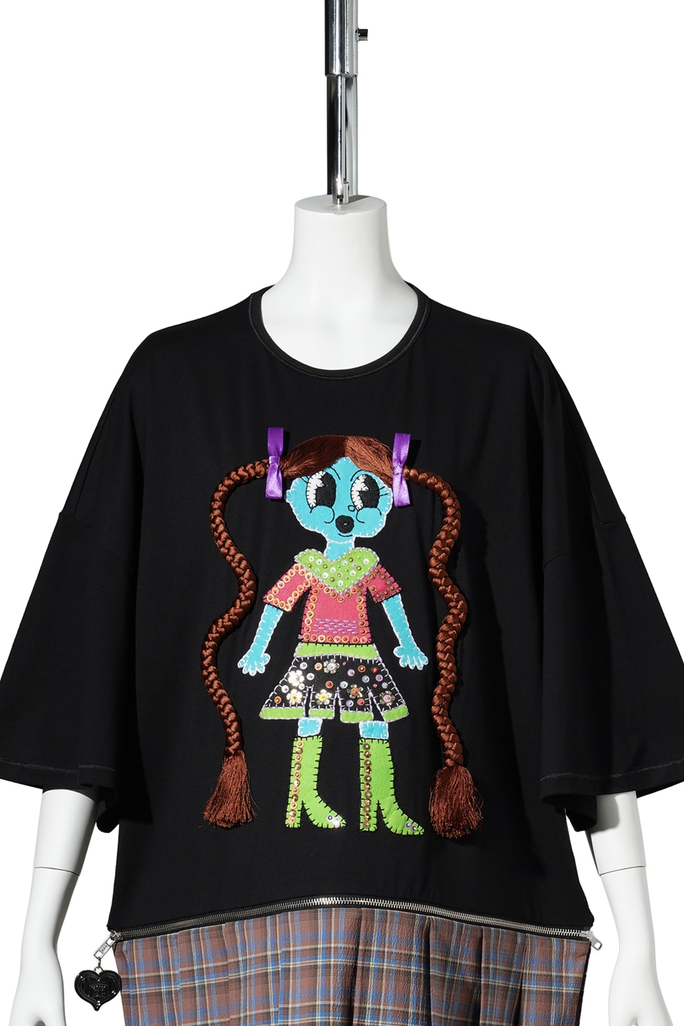 BLUE EMMA T-SHIRT DRESS / BLACK MULTI
