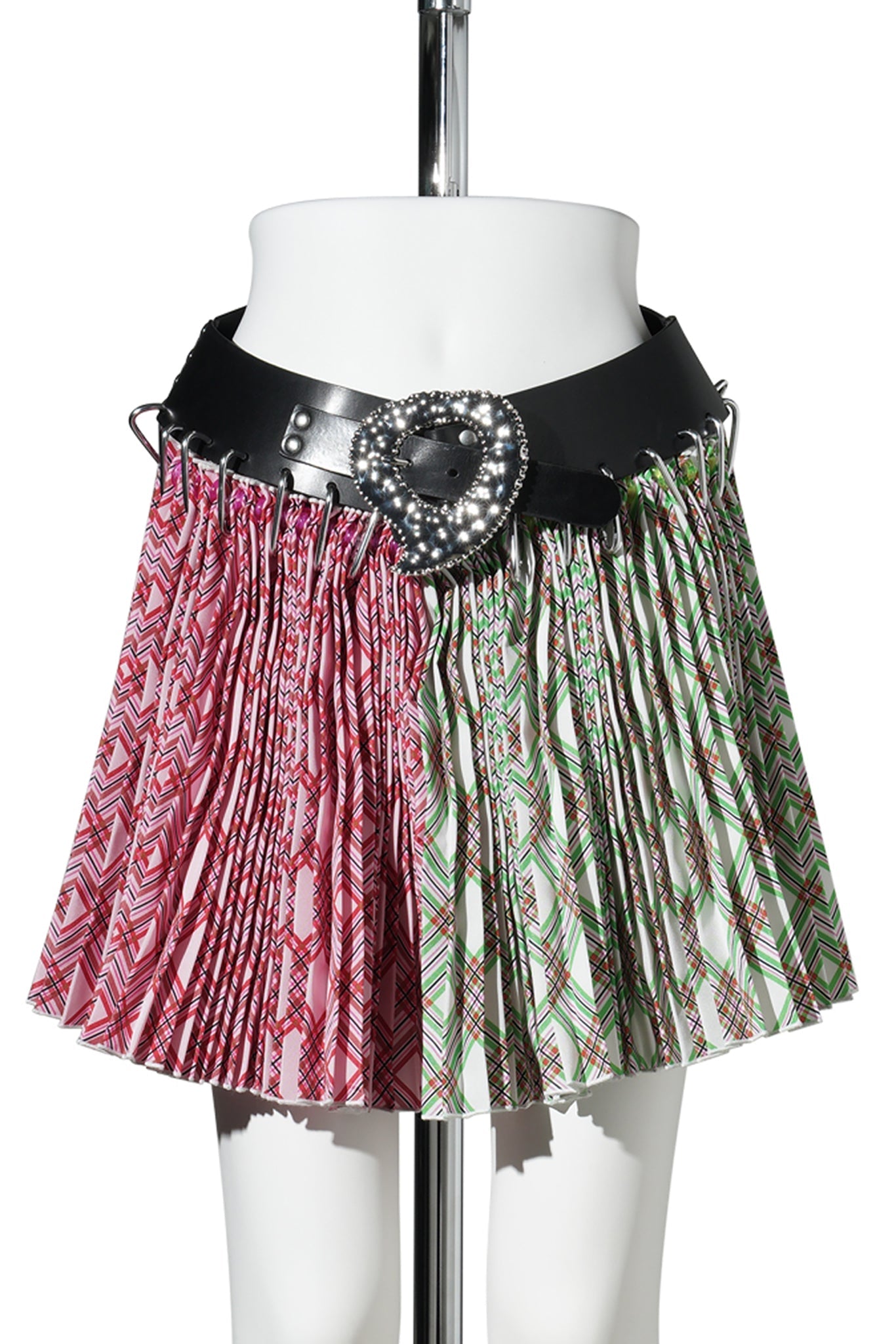 MINI TAFFETA CARABINER SKIRT / MULTI