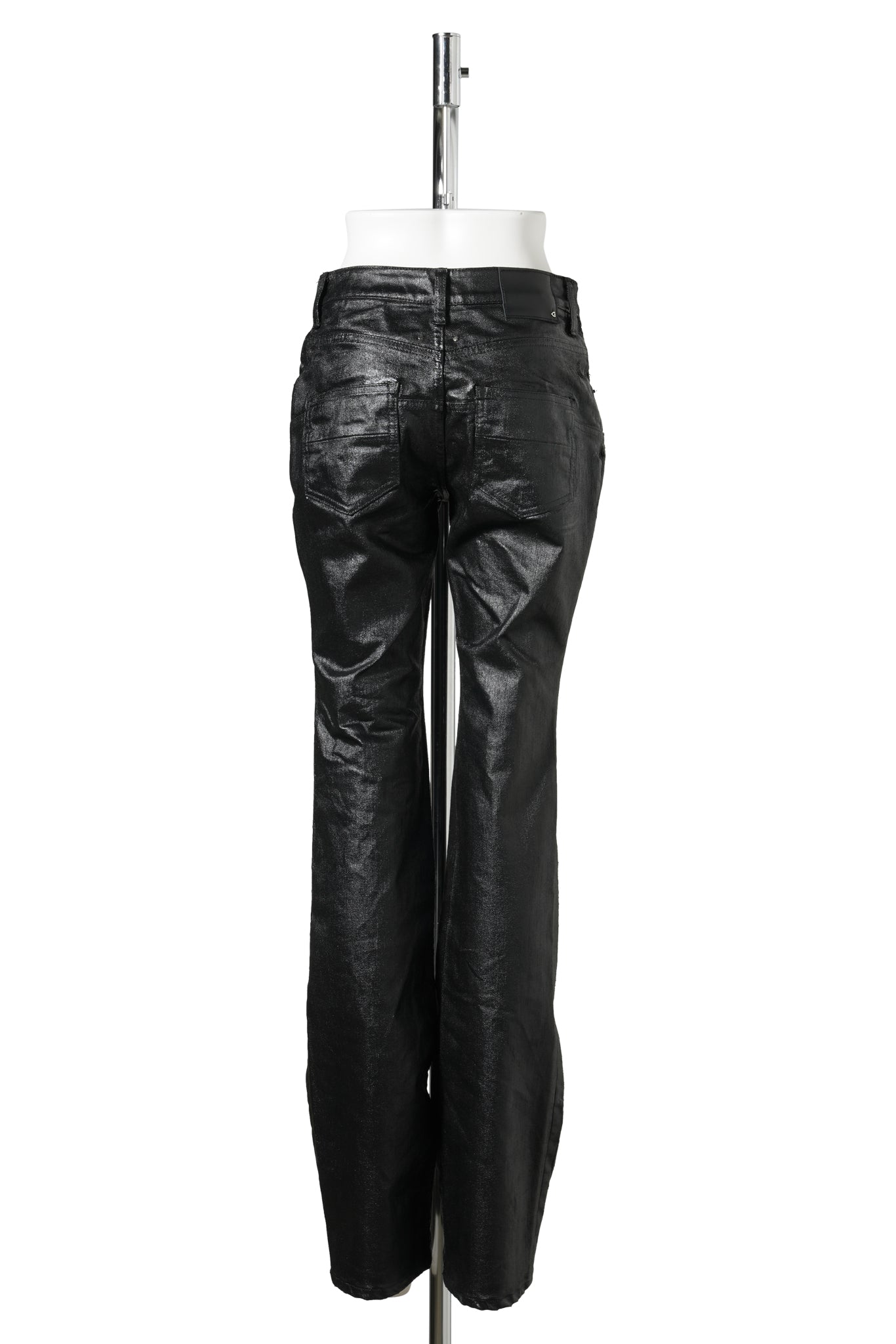 NARROW DENIM- SHINE BINDER COATING / BLACK