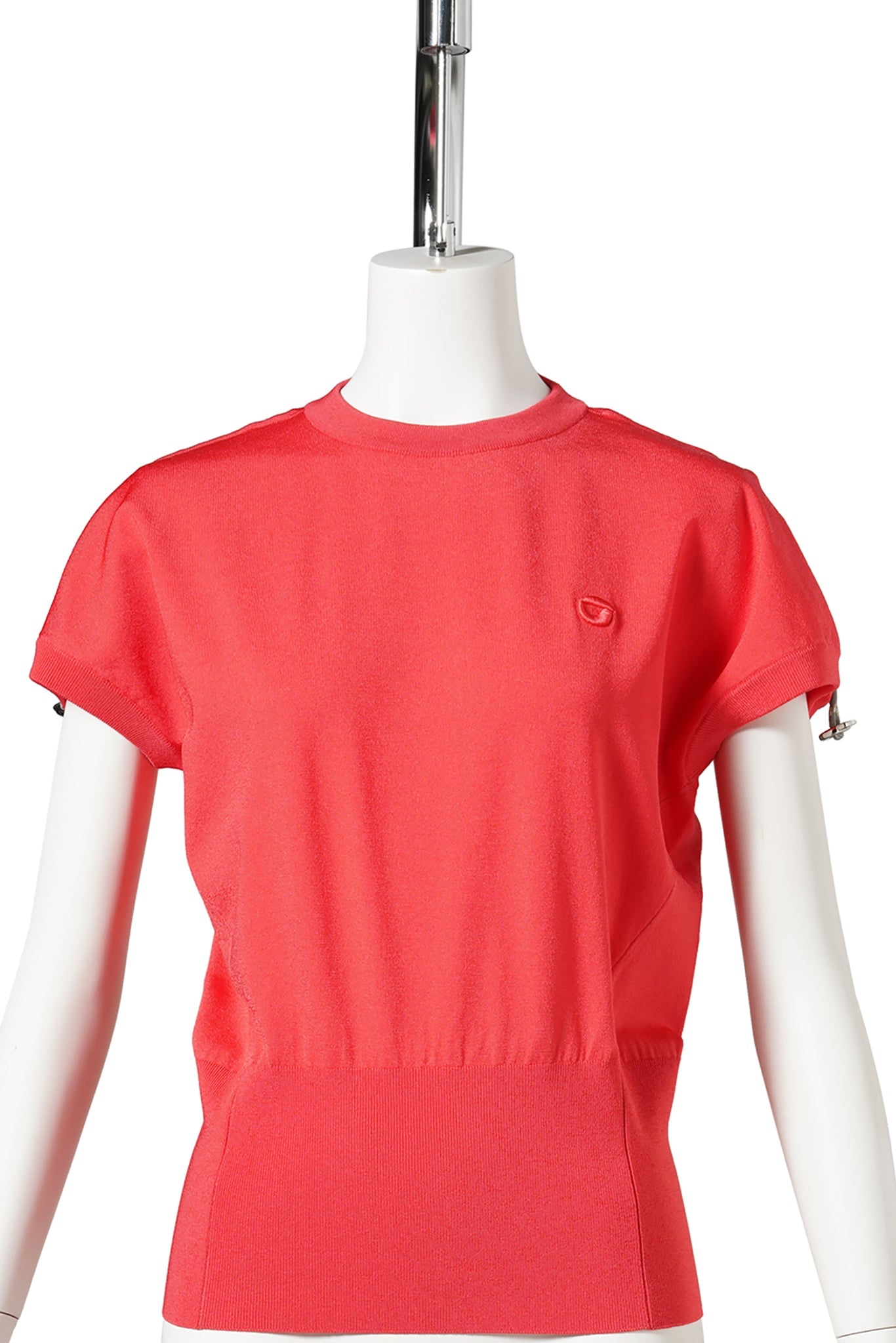 KNITTED ADJUSTABLE KNIT TOP / RED
