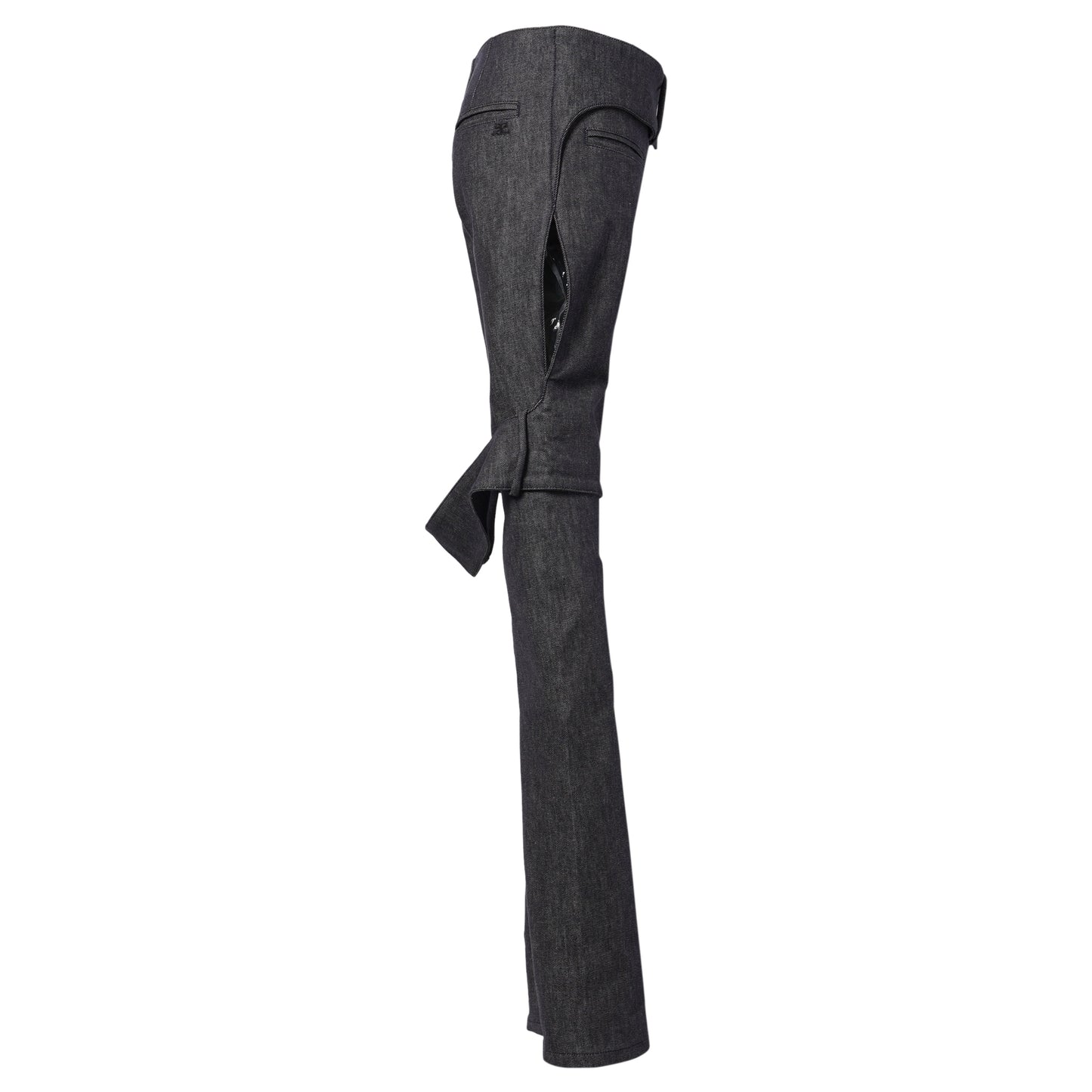 BOOTCUT PANTS STRAP DENIM / 9011:DARK HEATHER GREY