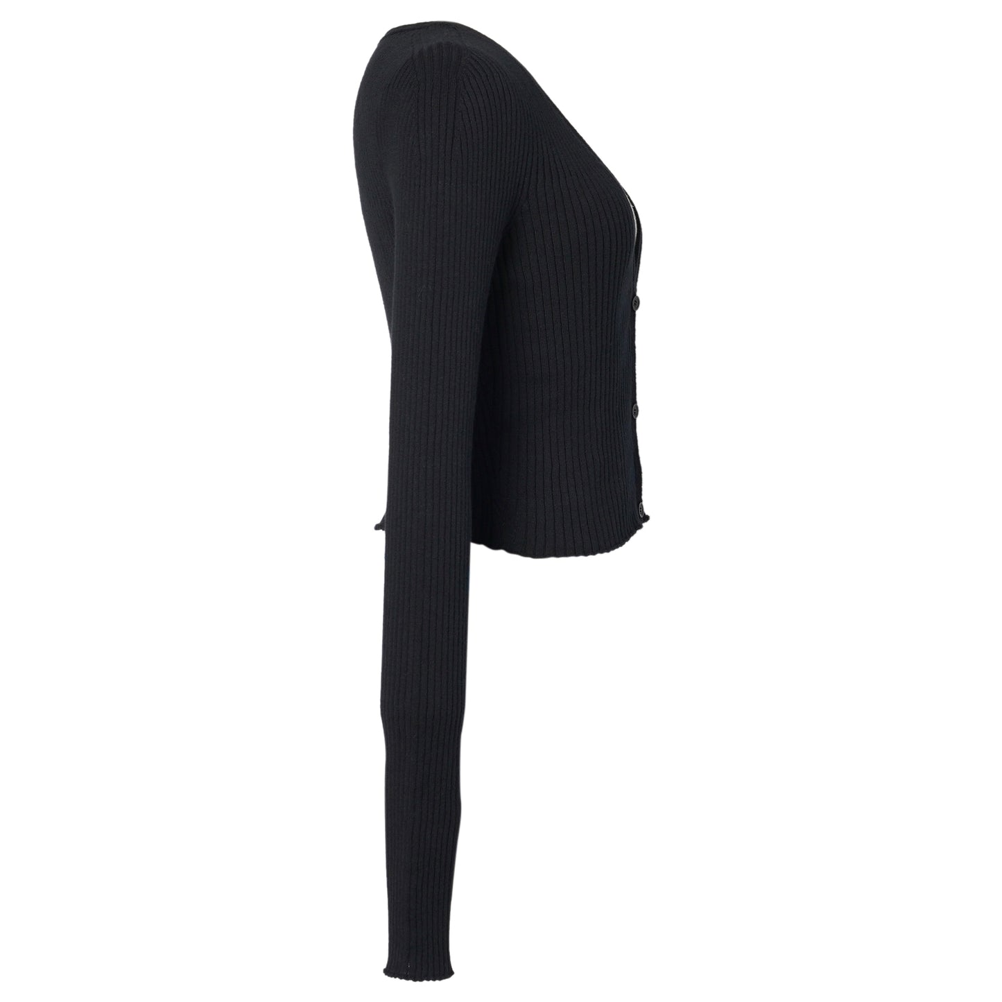 CARDIGAN SOLAR LIGHT RIB / 9999:BLACK