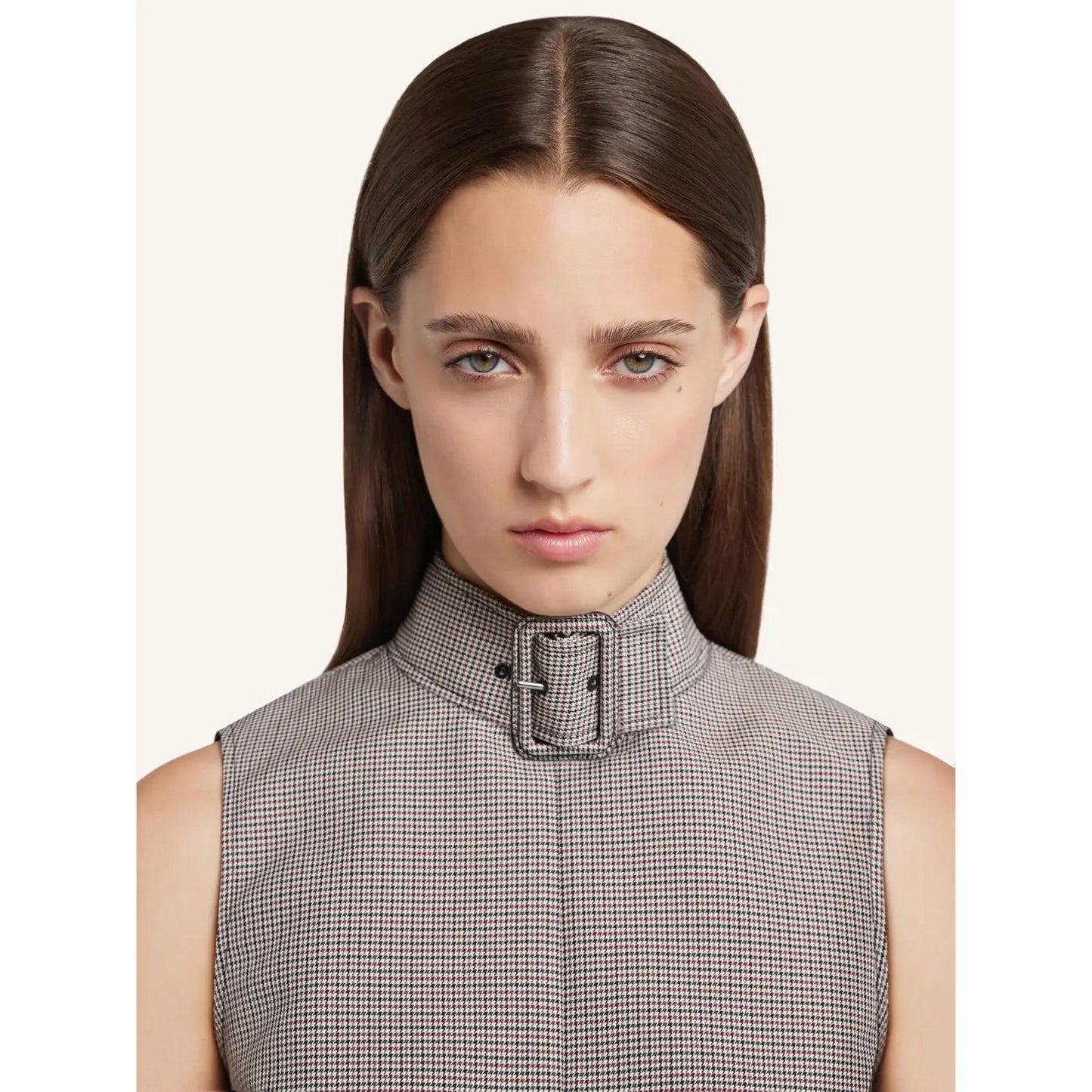 TOP BUCKLE HOUNDSTOOTH / 9925:NATURAL/RED/BLACK