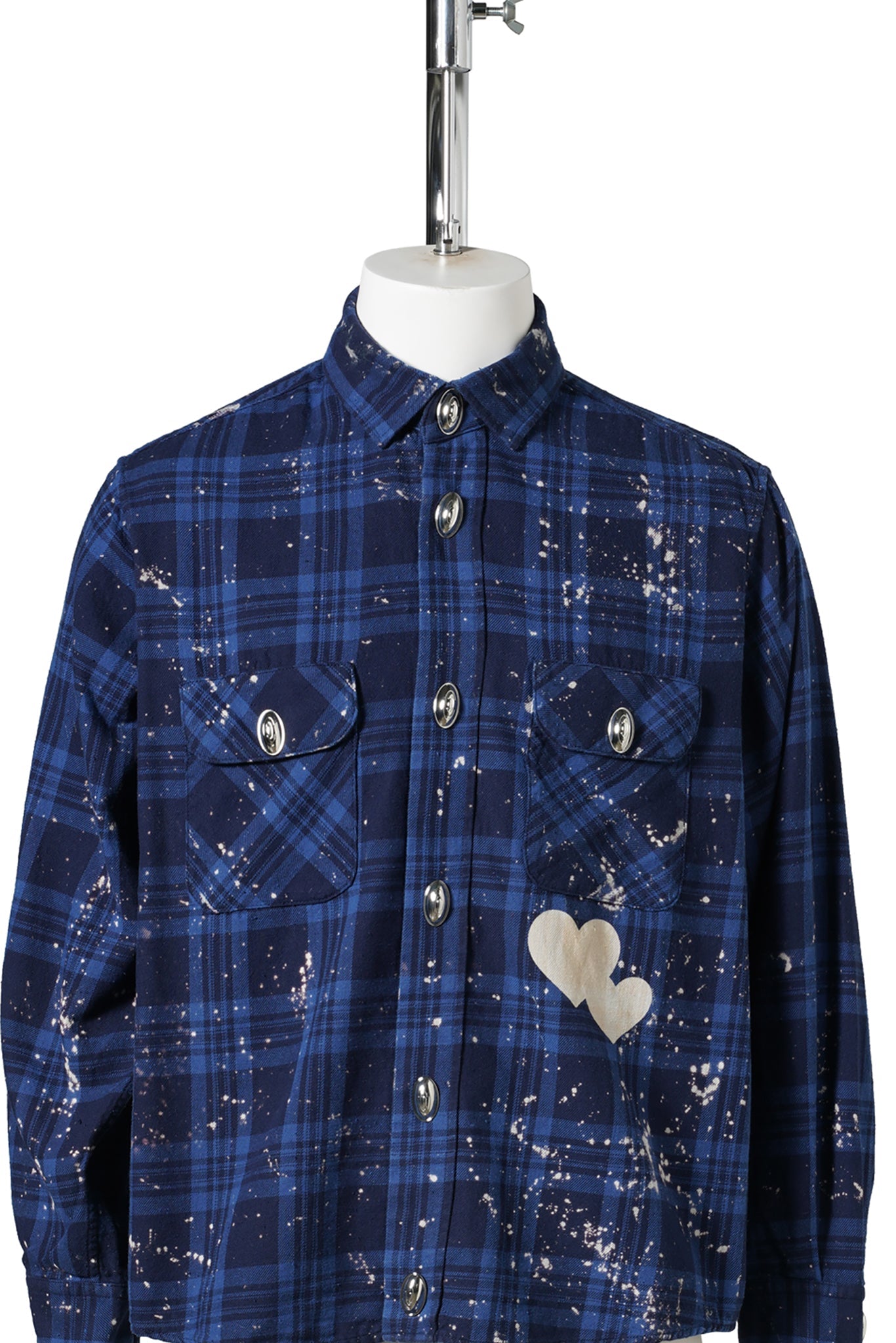 CPD LOVE SPLASHE FLANNEL SHIRTS / NAVY