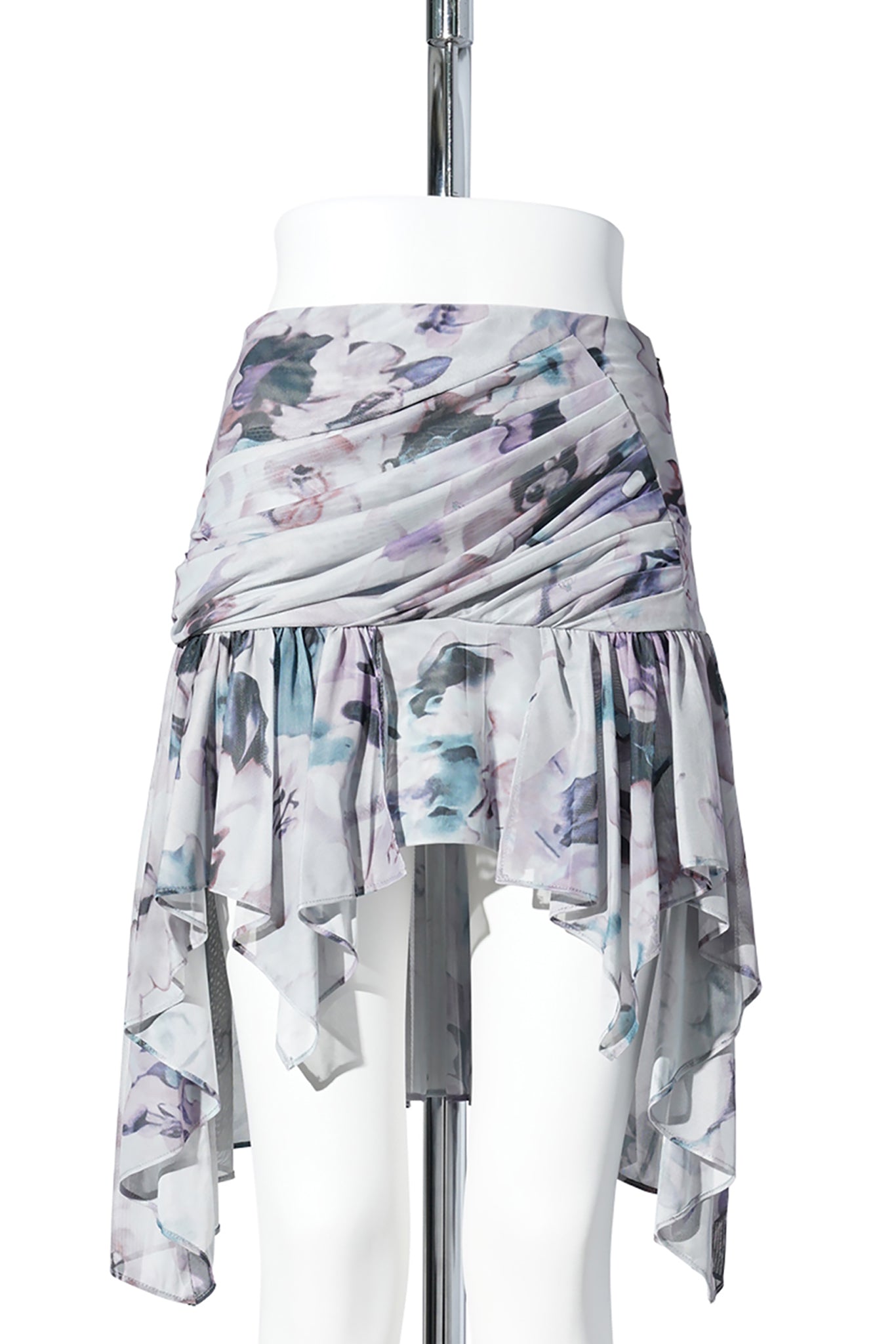 CELOSIA MINI SKIRT / STORM WATERCOLOR FLORAL