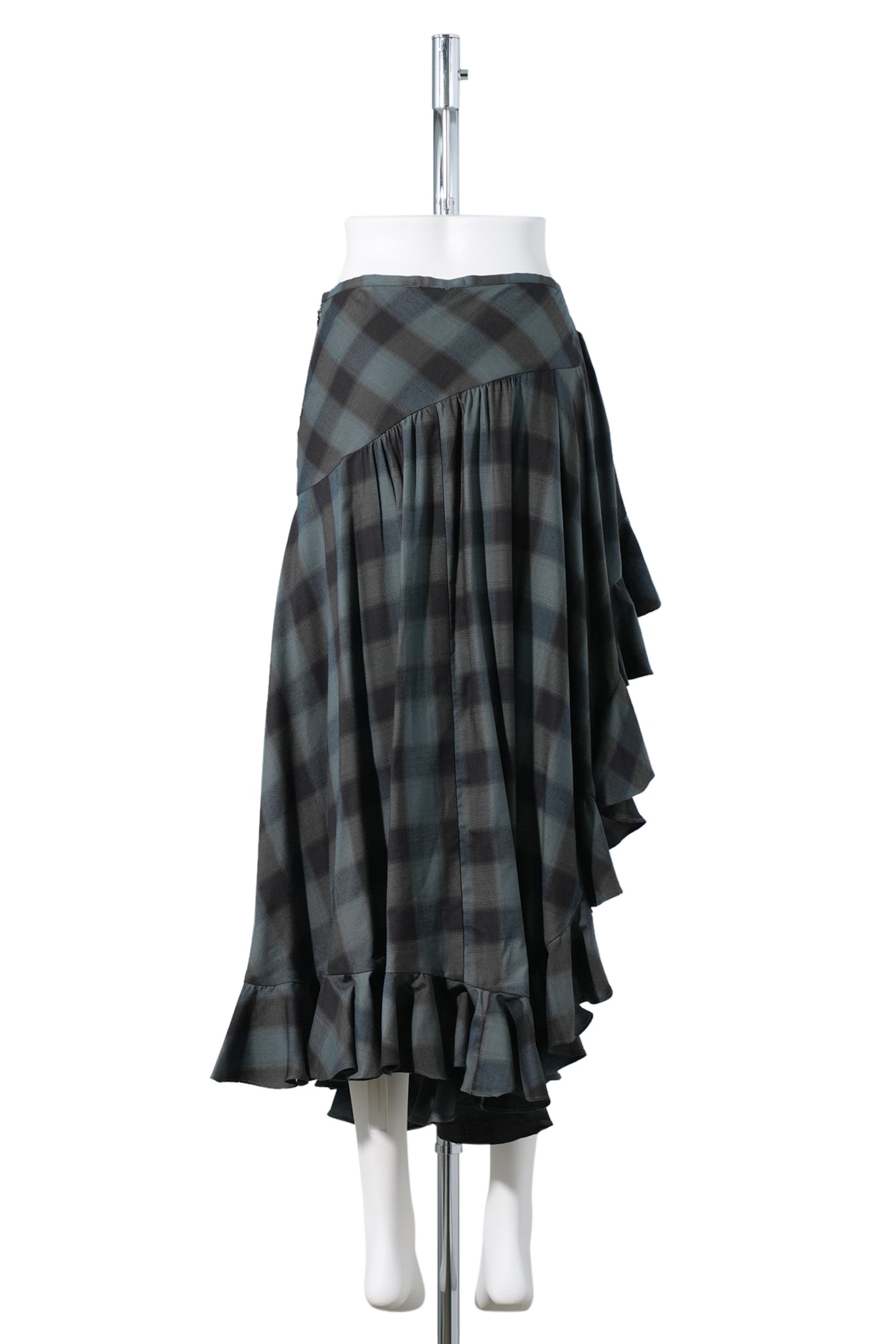 FLORIST SKIRT / NAVY PLAID