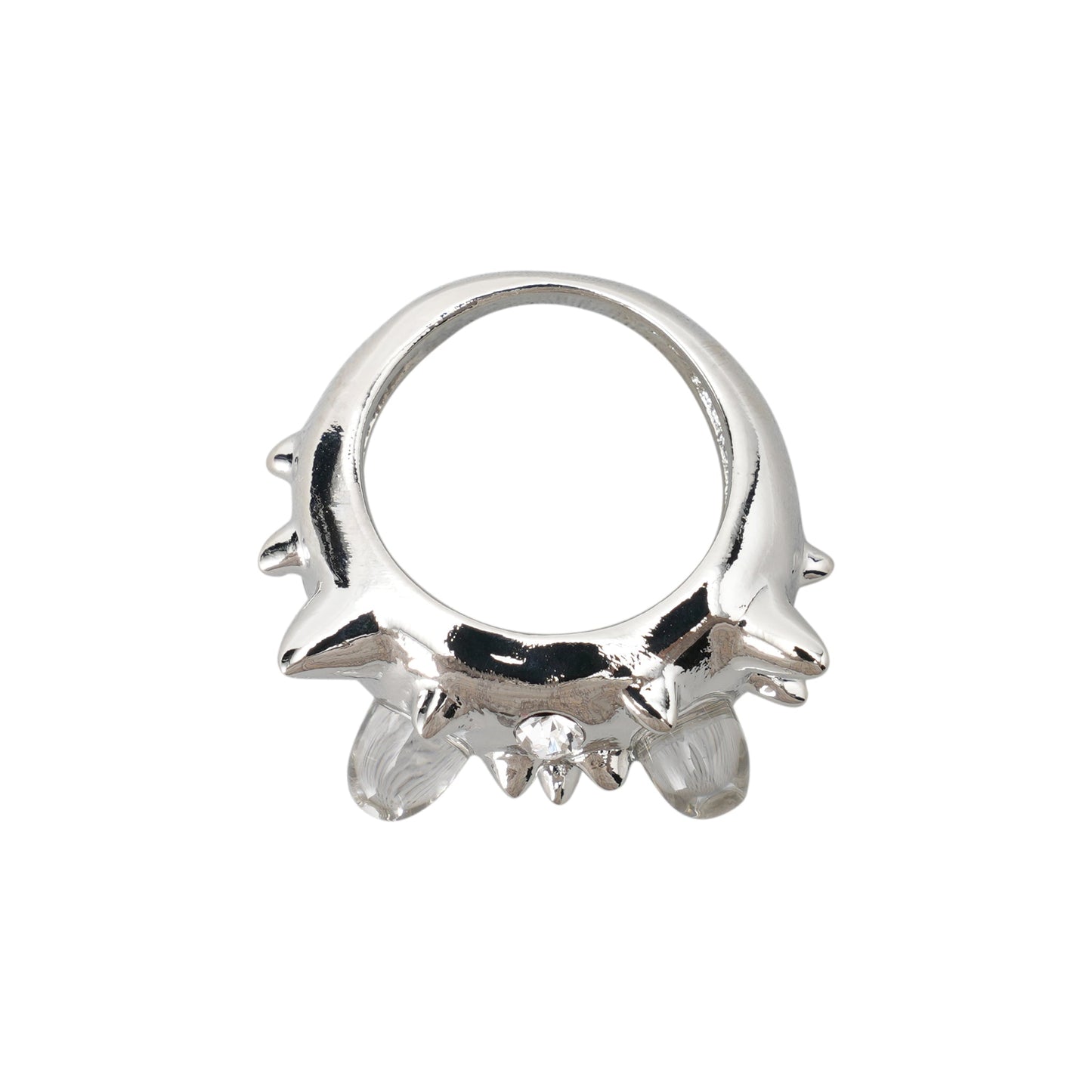 DEMI ALIEN RING / SILVER CLEAR