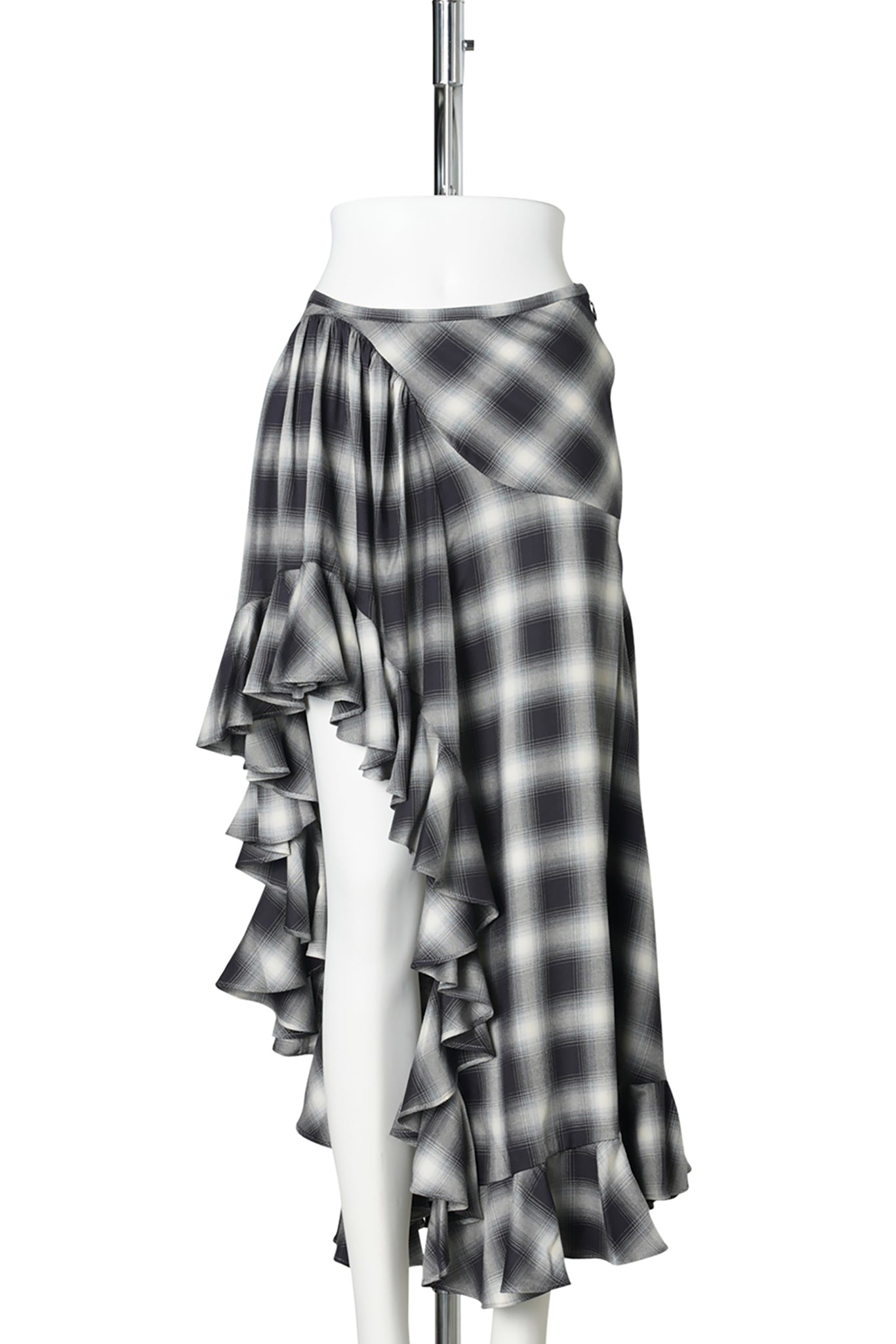 FLORIST SKIRT / FOG PLAID