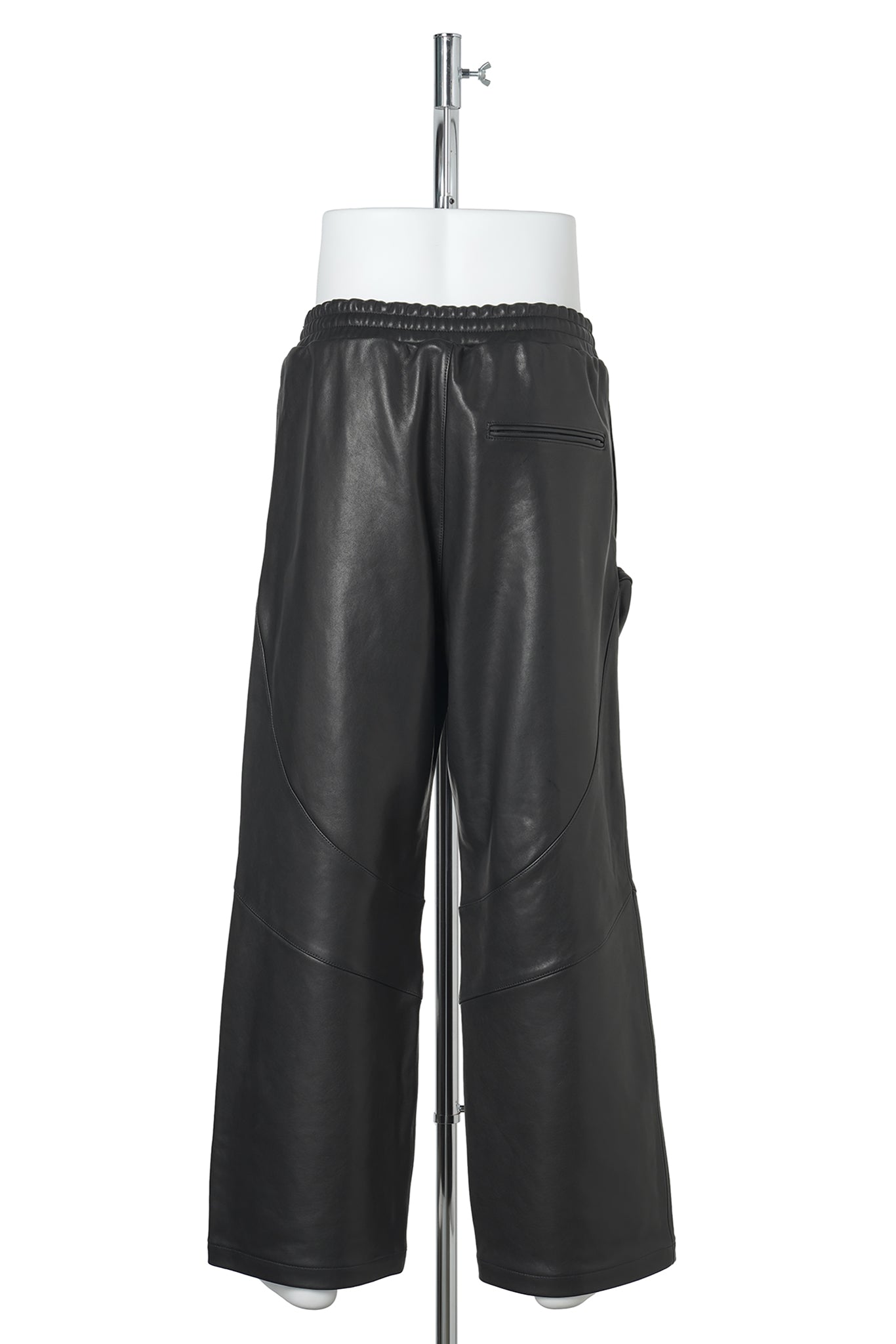 BASKETBALL SHOE POCKET LEATHER PANTS / BLACK