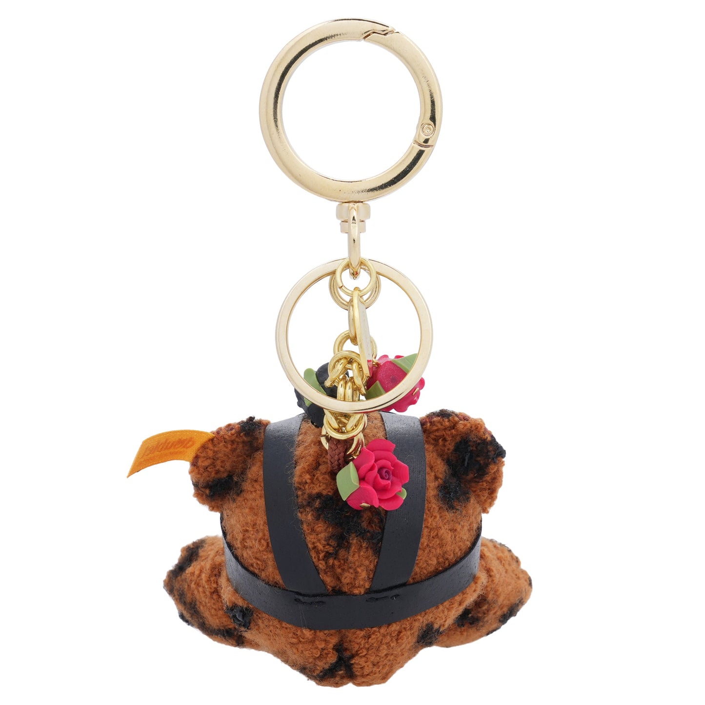 GAS MASK BEAR KEY RING / GOLD