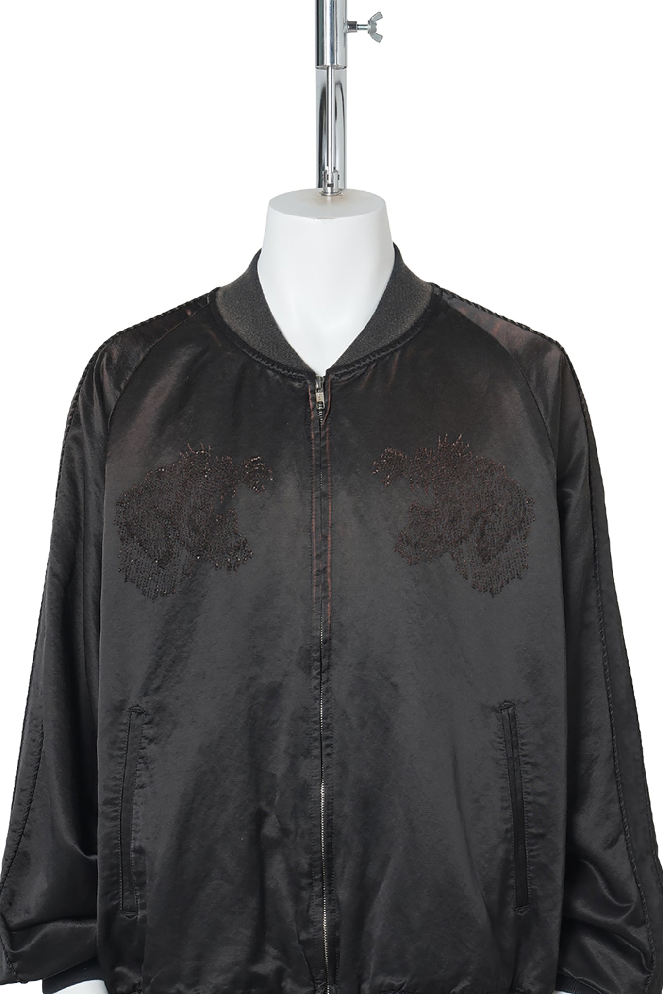 THREADLESS AIR EMBROIDERY SOUVENIR JACKET / BLACK
