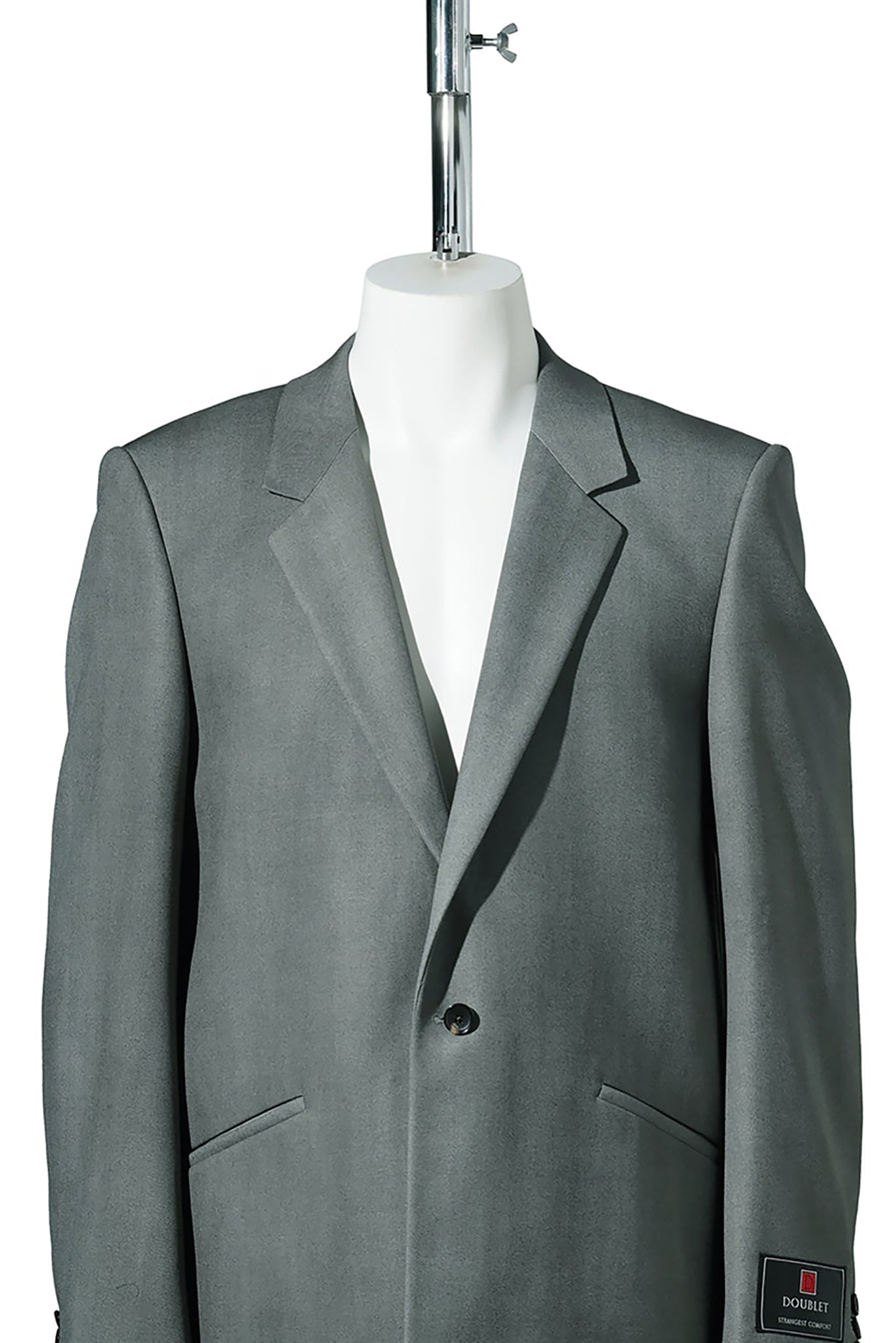 FADED SPRAY-DYE TALILORED JACKET / GREY