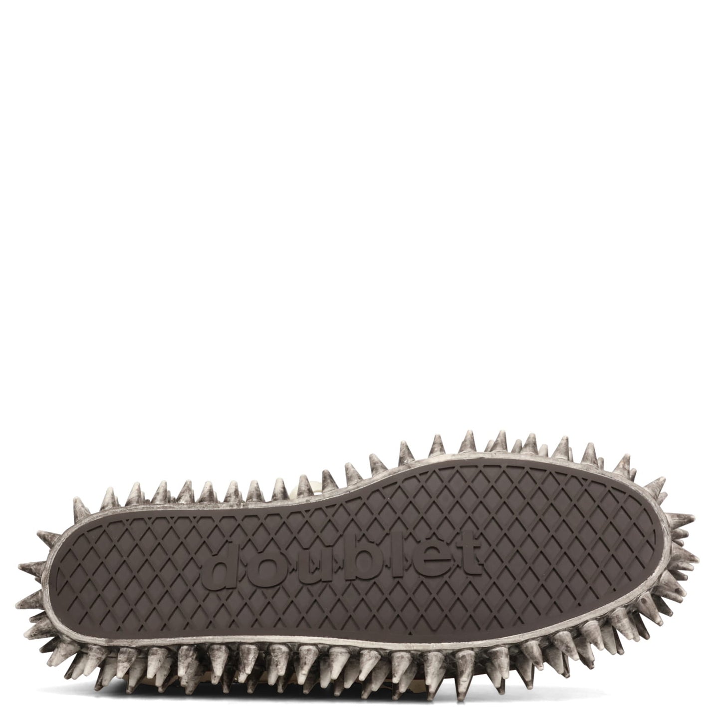 DIRTY SPIKE TOE CAP CANVAS SNEAKER / WHITE