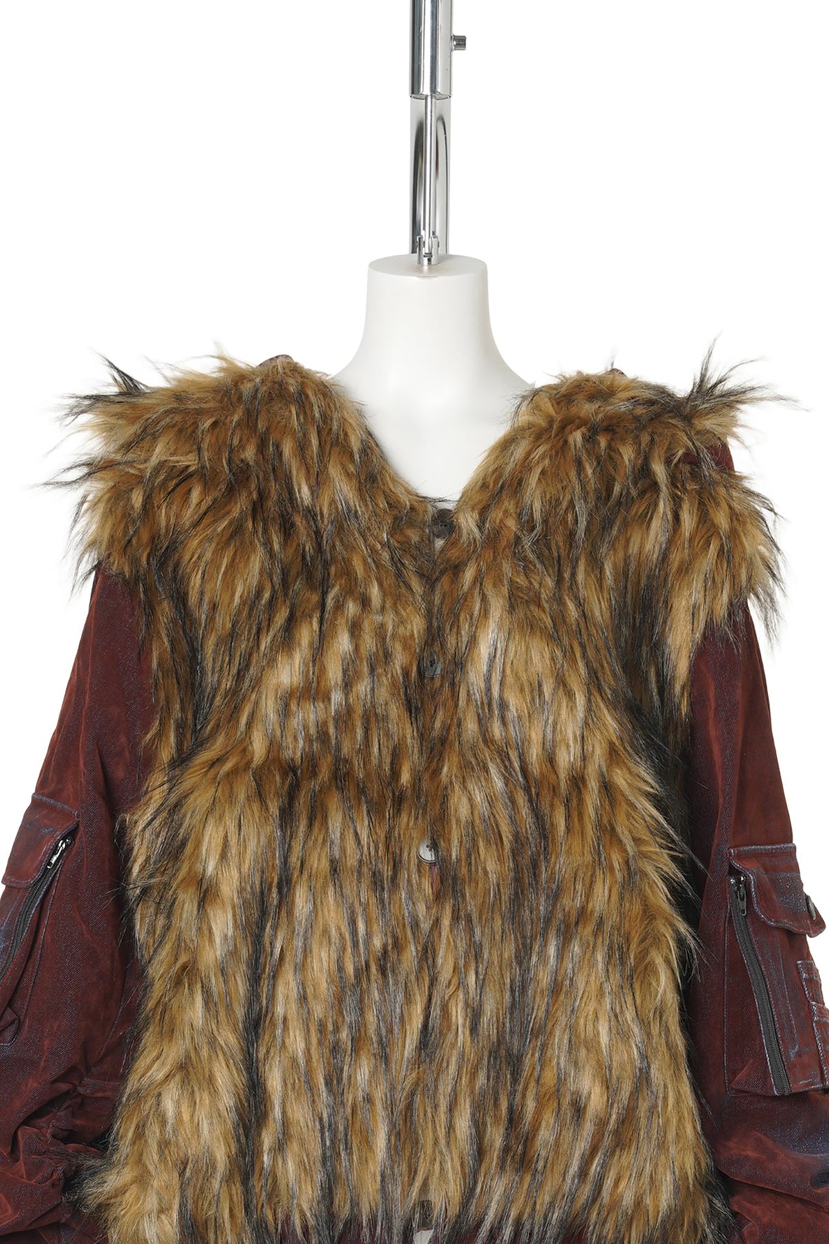 FUR JACKET / RUST RED