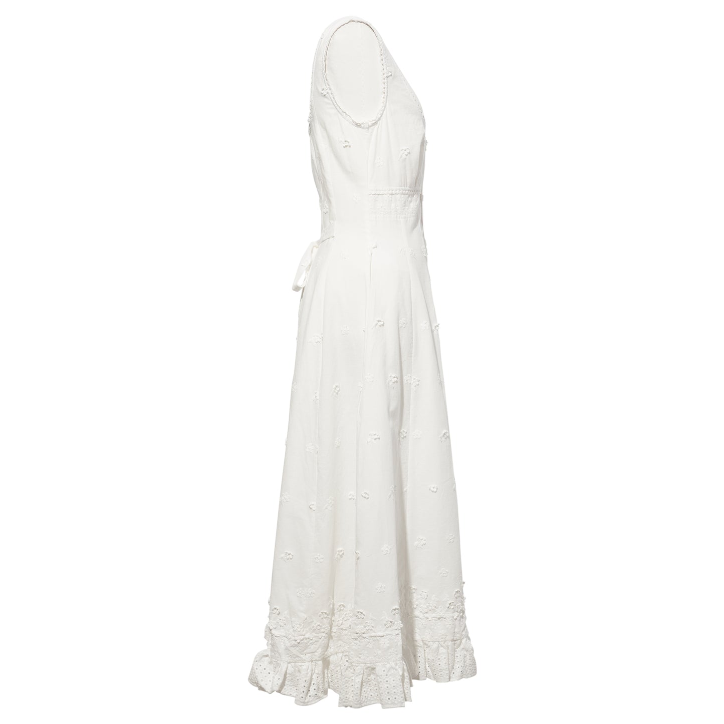 FLORRIE EYELET DRESS / WHITE