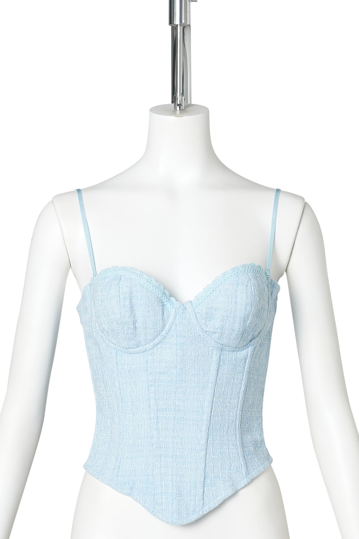 GENEVIEVE LACE TRIM BUSTIER / 450:BABY BLUE
