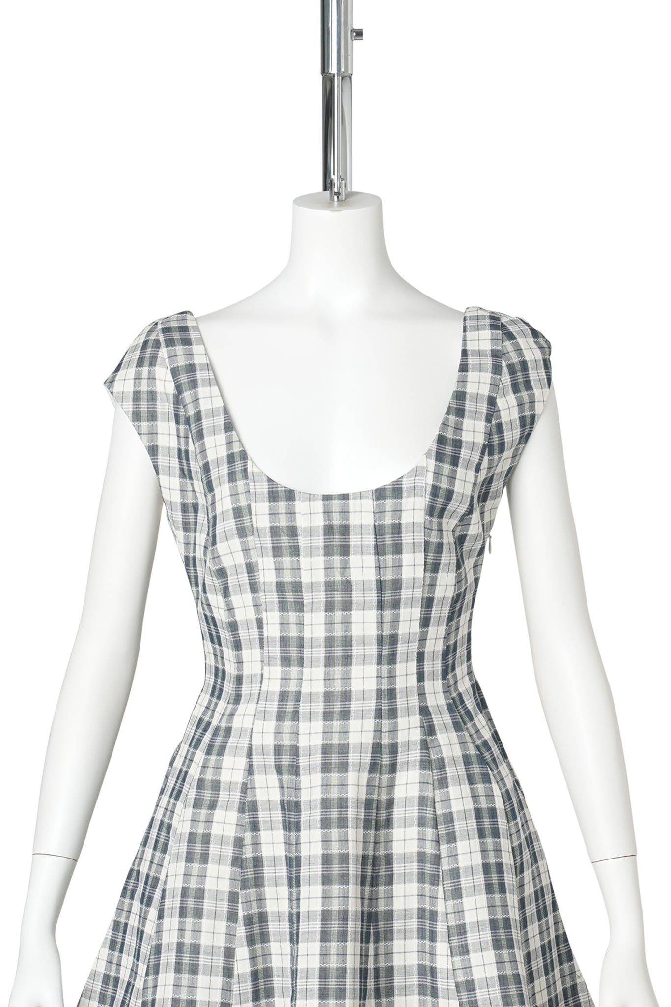 LEILA MINI DRESS / 117:CREAM PLAID