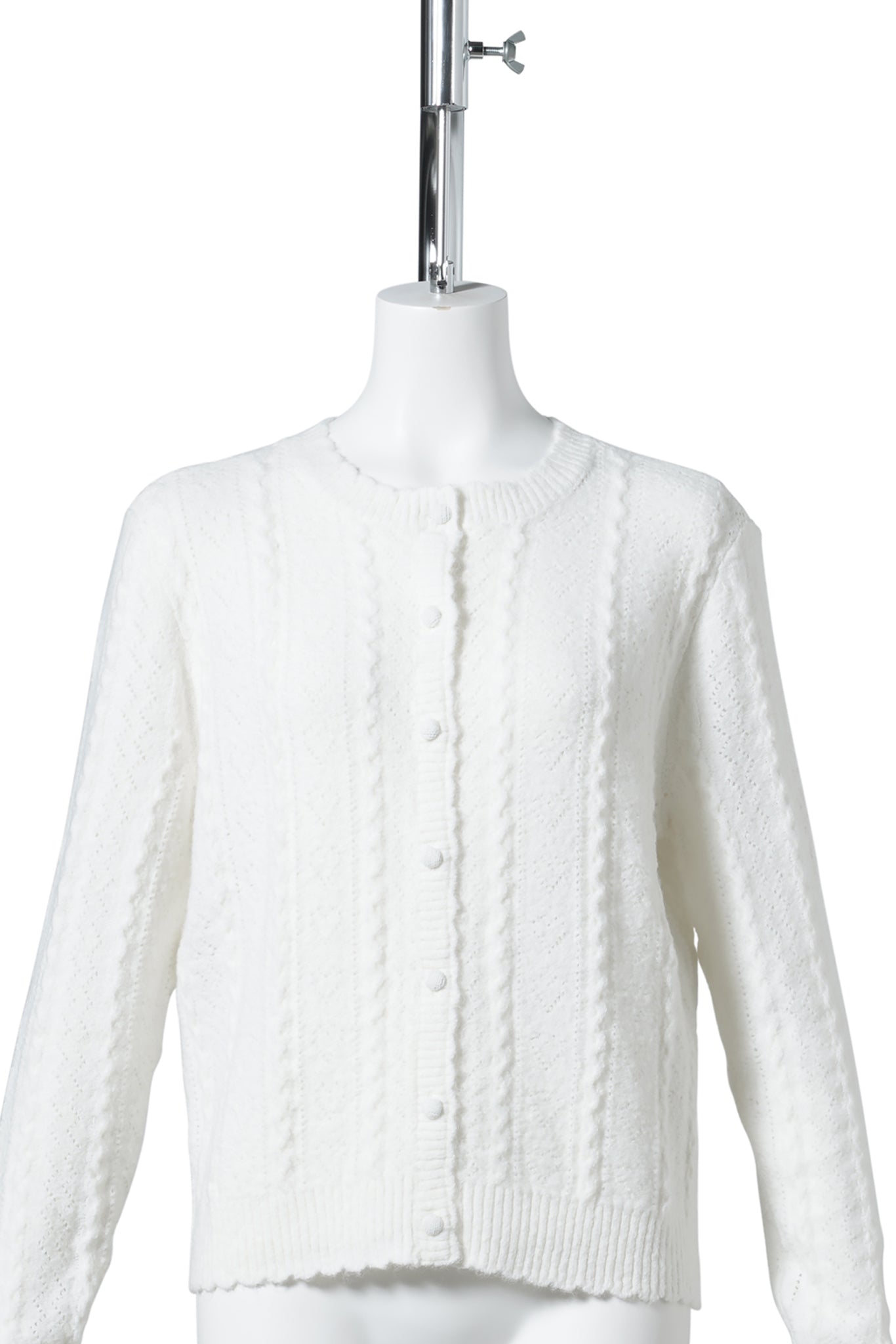 EVELINA POINTELLE CARDIGAN / IVORY