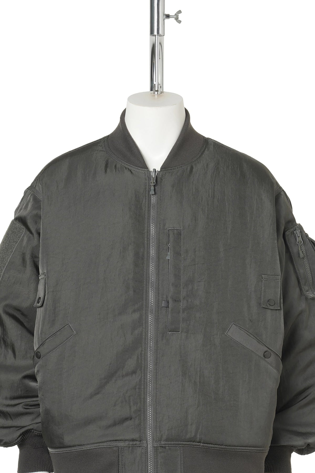 TECH REVERSIBLE MA-1 DOWN JACKET / CHARCOAL x OLIVE