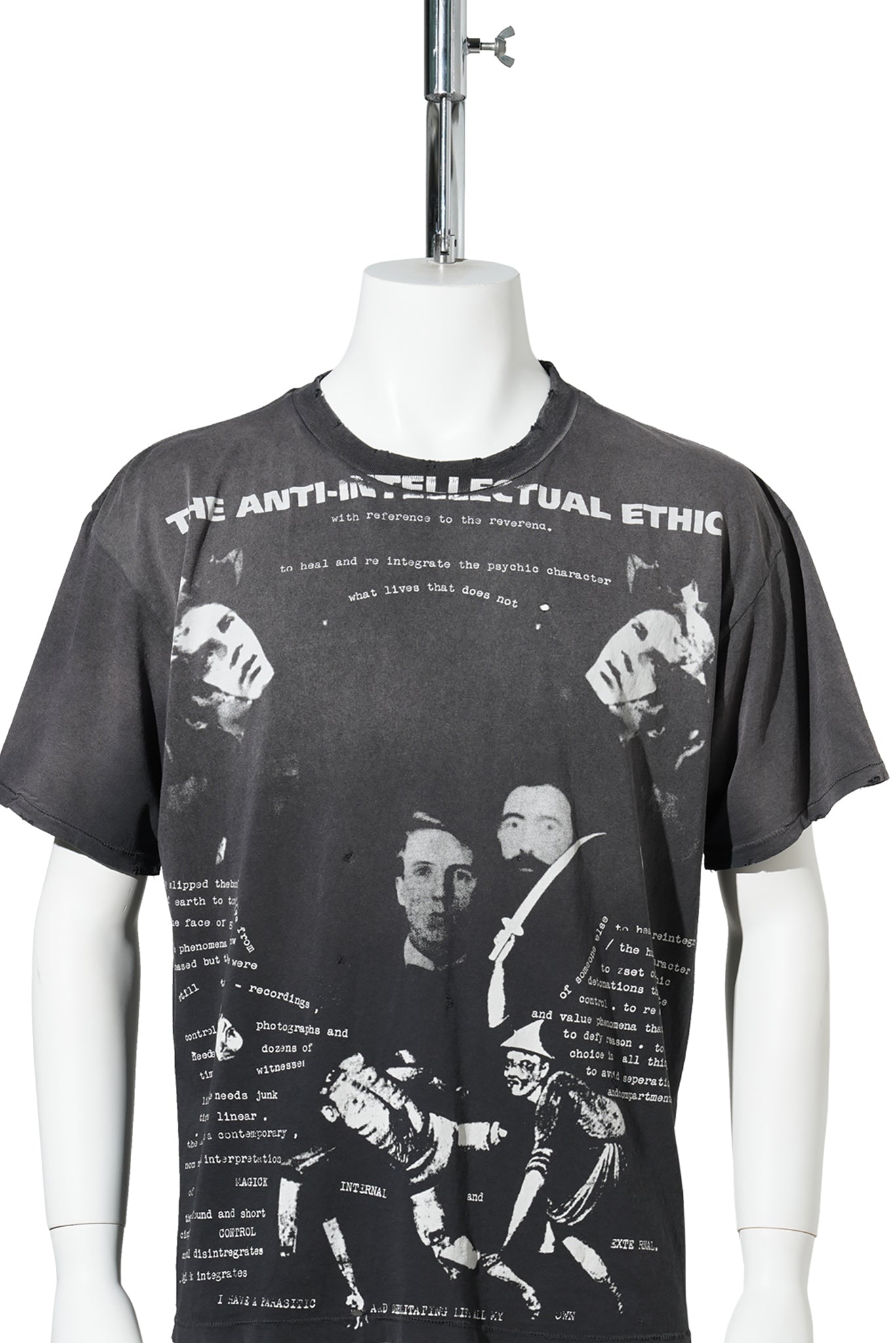 ANTI-INTELLECTUAL ETHIC T-SHIRT / SUN FADED BLACK