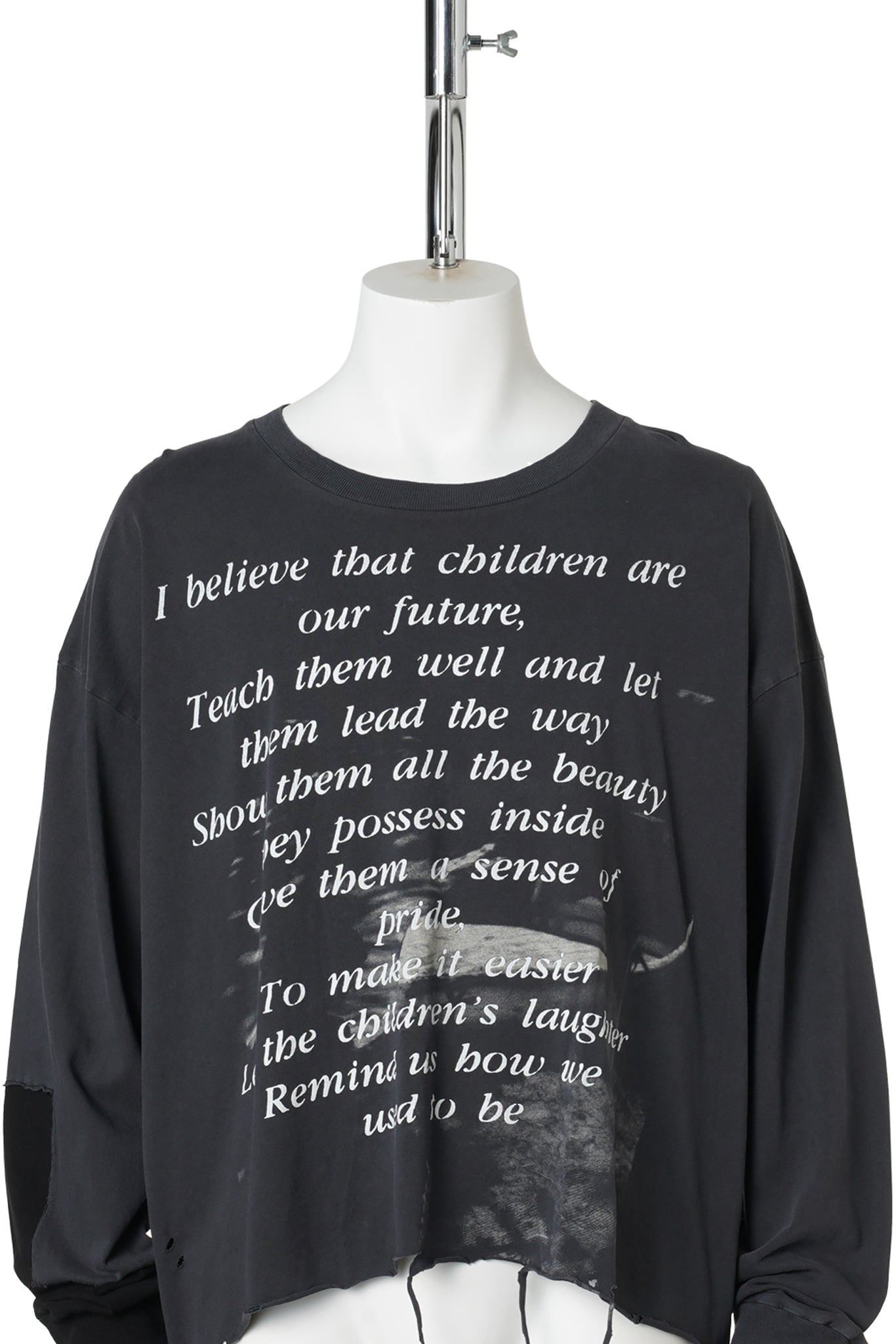 THE GREATEST LOVE OF ALL LS T-SHIRT / THRASHED BLACK